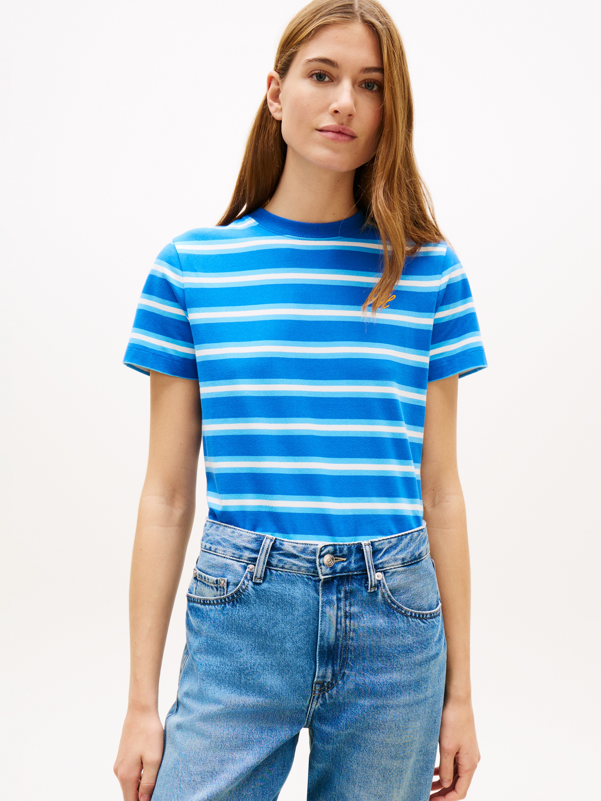 Tommy Hilfiger Kurzarmshirt »TH SCRIPT REGULAR C-NECK SHORT SLEEVE TEE«