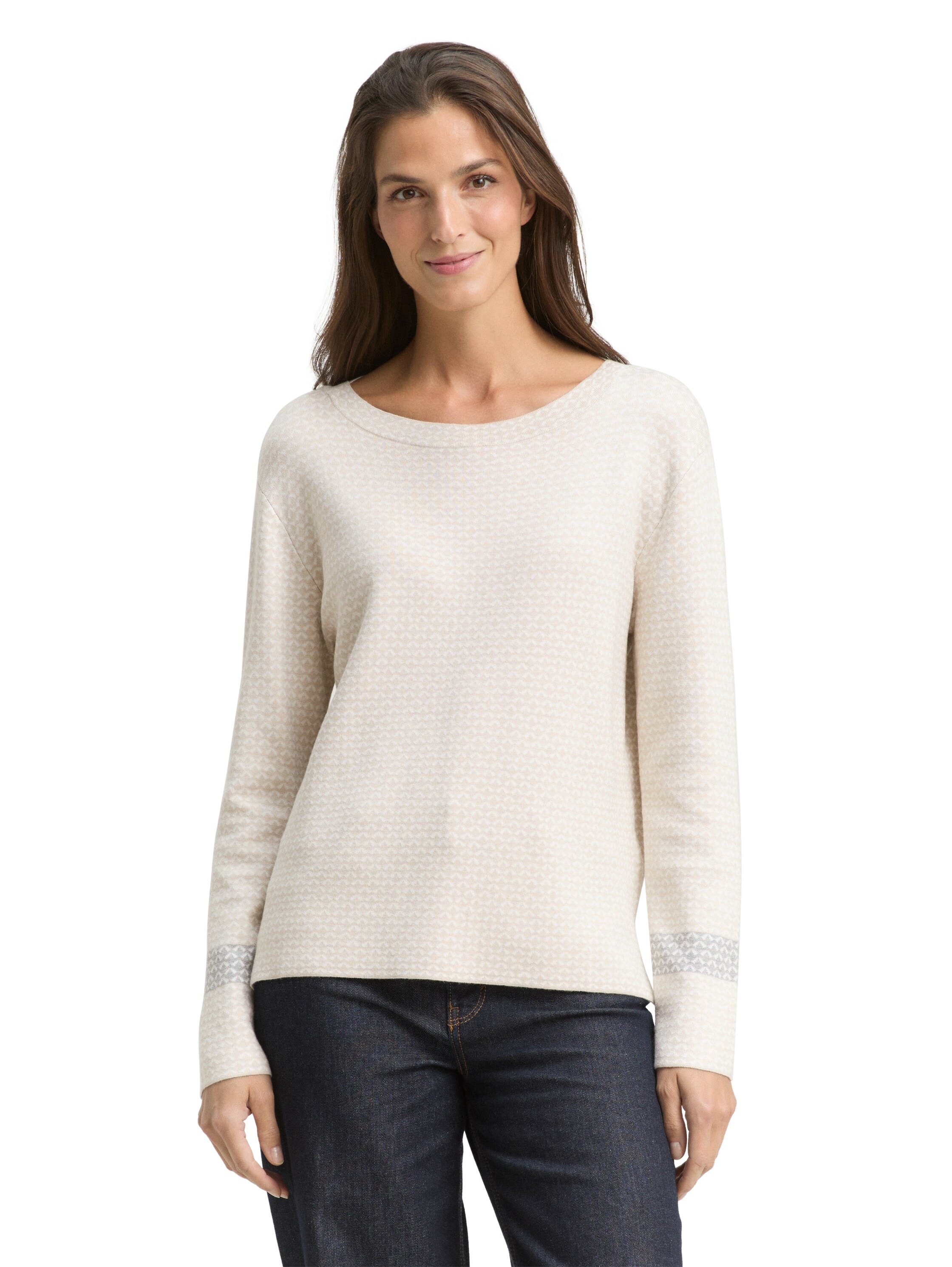 Image of TOM TAILOR Strickpullover mit All-Over Print