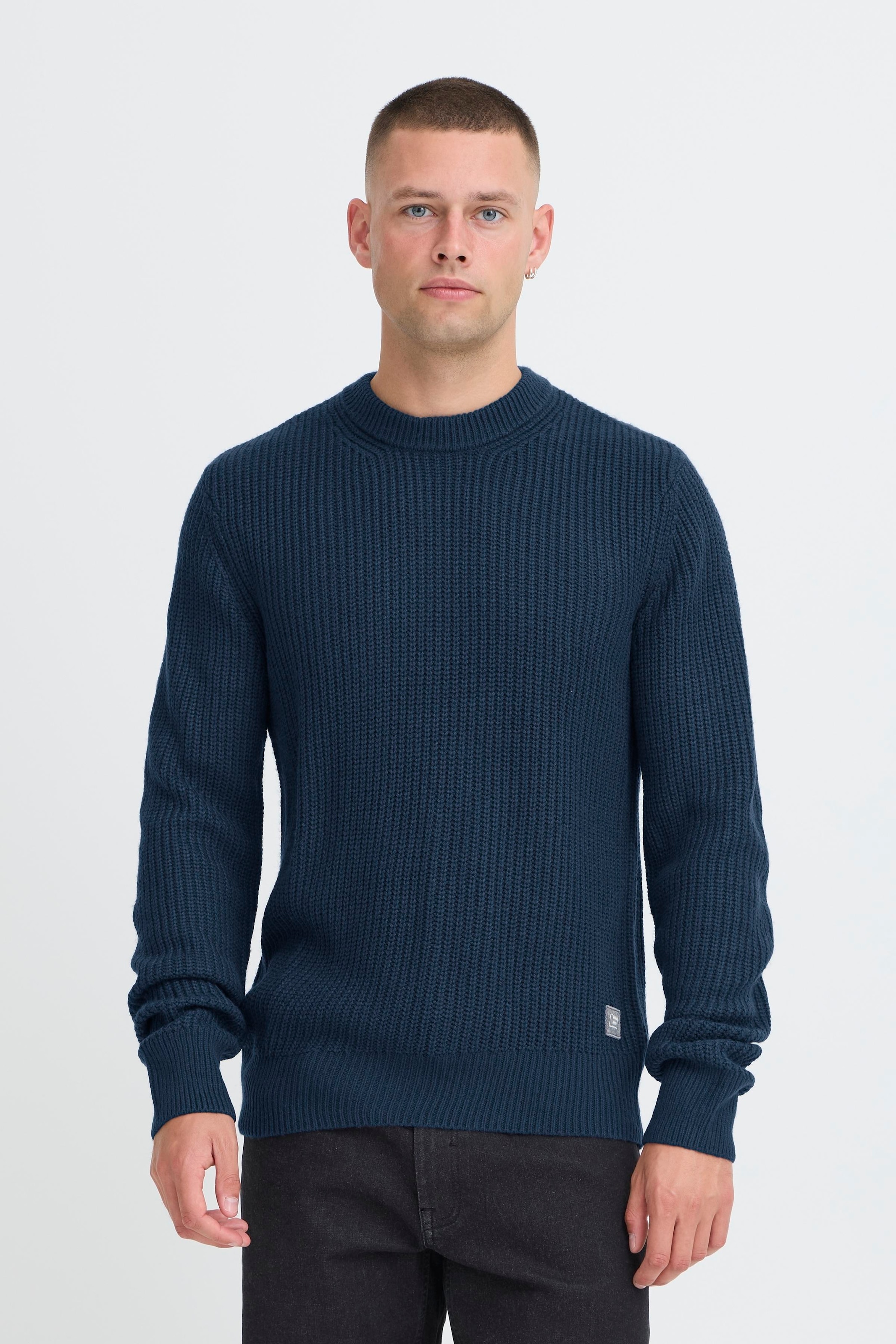 Image of Blend Rundhalspullover "BHRIBI" Baumwolle, regular fit