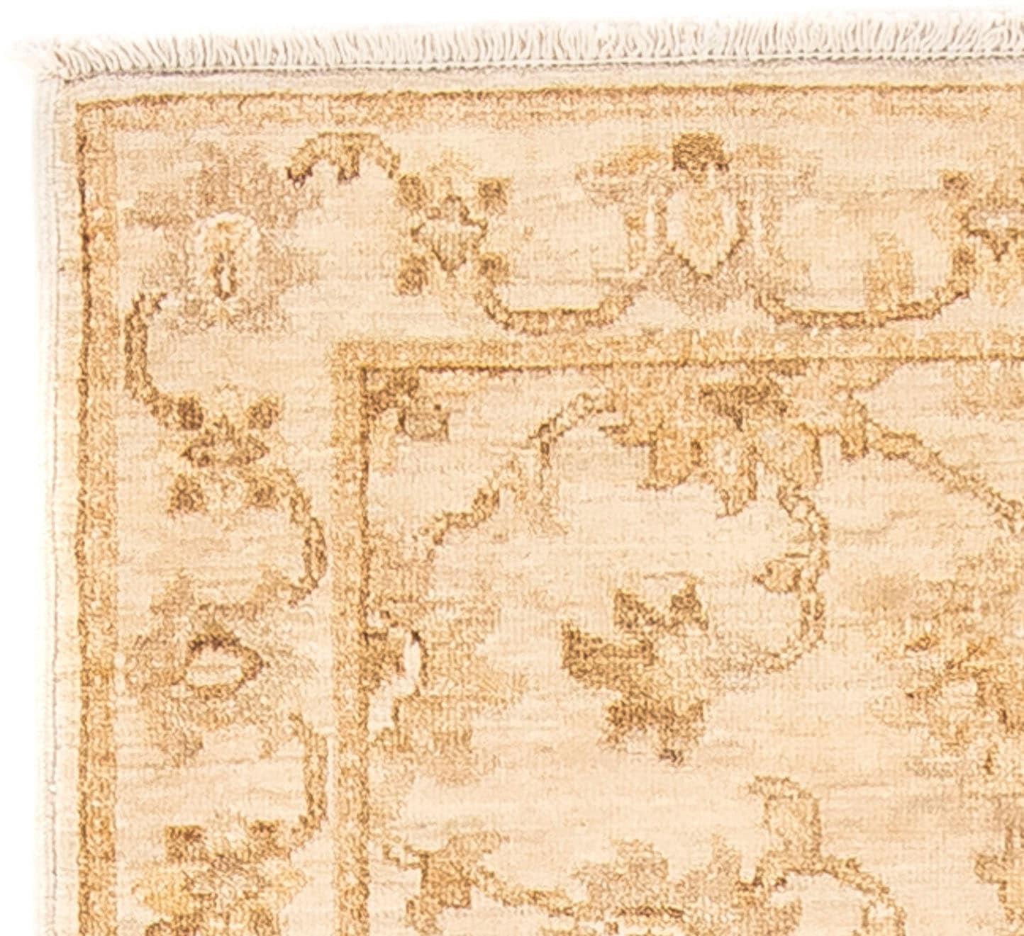 morgenland Orientteppich »Ziegler - 147 x 76 cm - beige«, rechteckig, Wohnzimmer, Handgeknüpft, Einzelstück mit Zertifikat