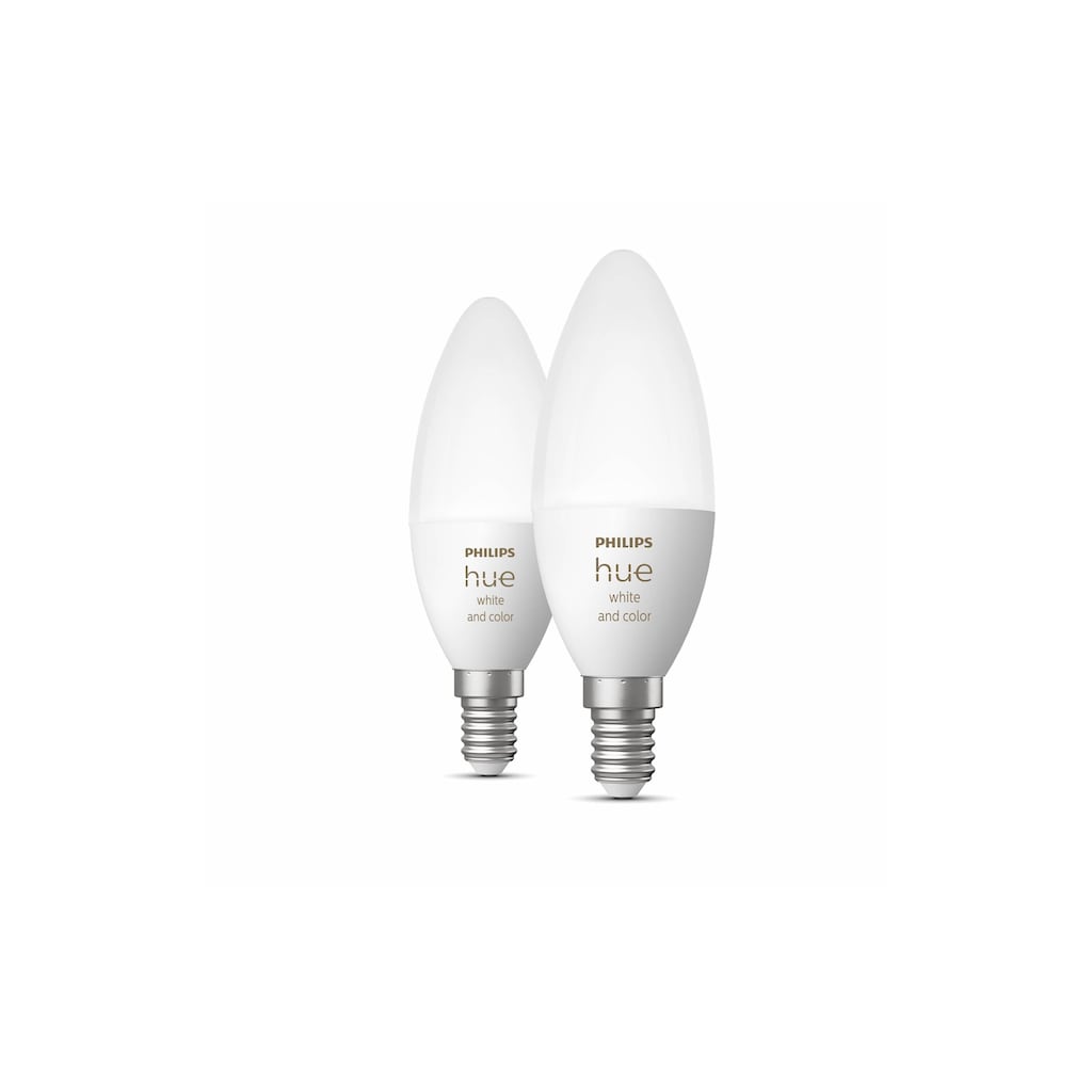 Philips Hue Spezialleuchtmittel »White & Color«, E14, Farbwechsler-Neutralweiss-Tageslichtweiss-Kaltweiss-Warmweiss