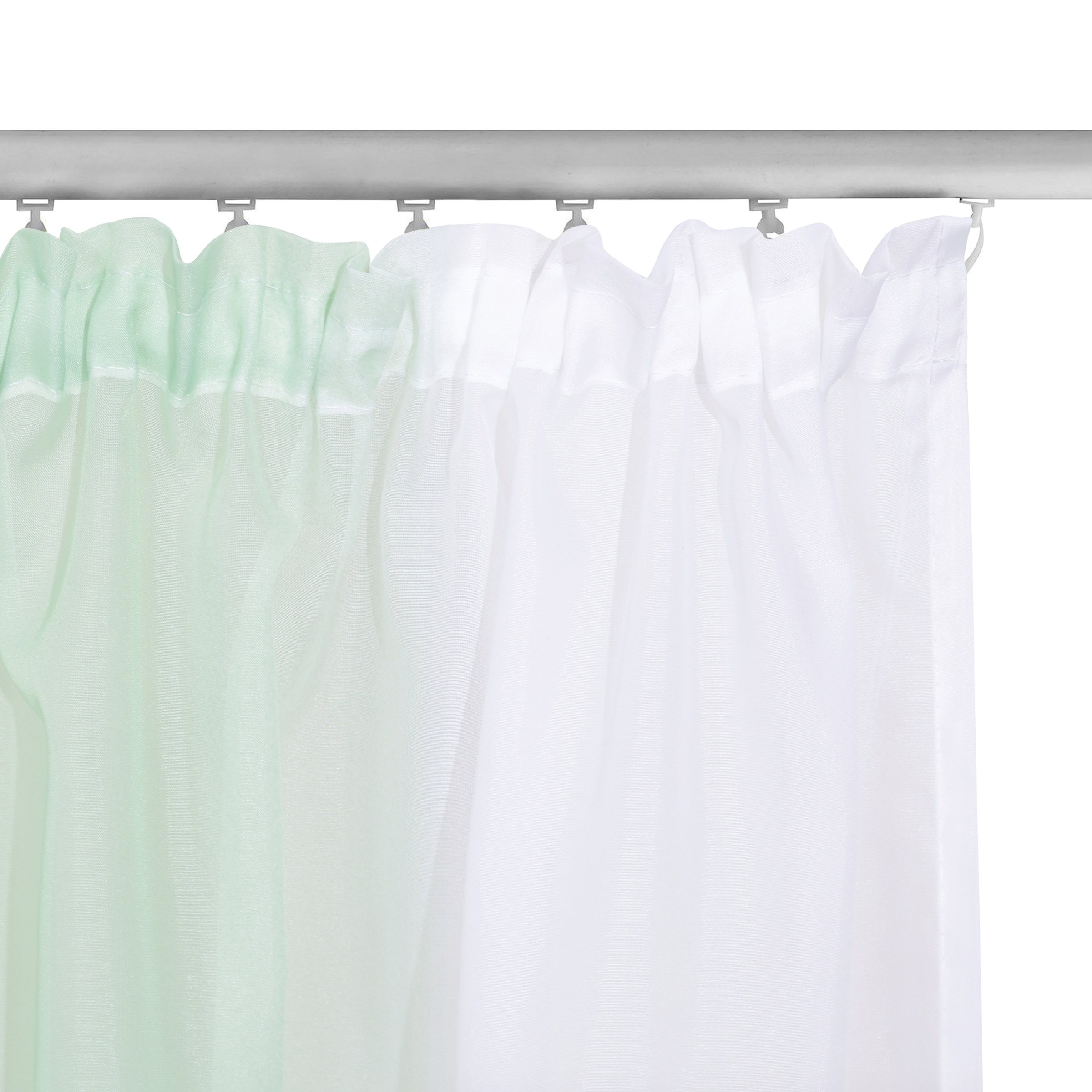 GOODproduct Rideau »Nivva« Bande volante 2 cuis tlg. transparent, ruban froncé, facile d'entretien, lot de 2