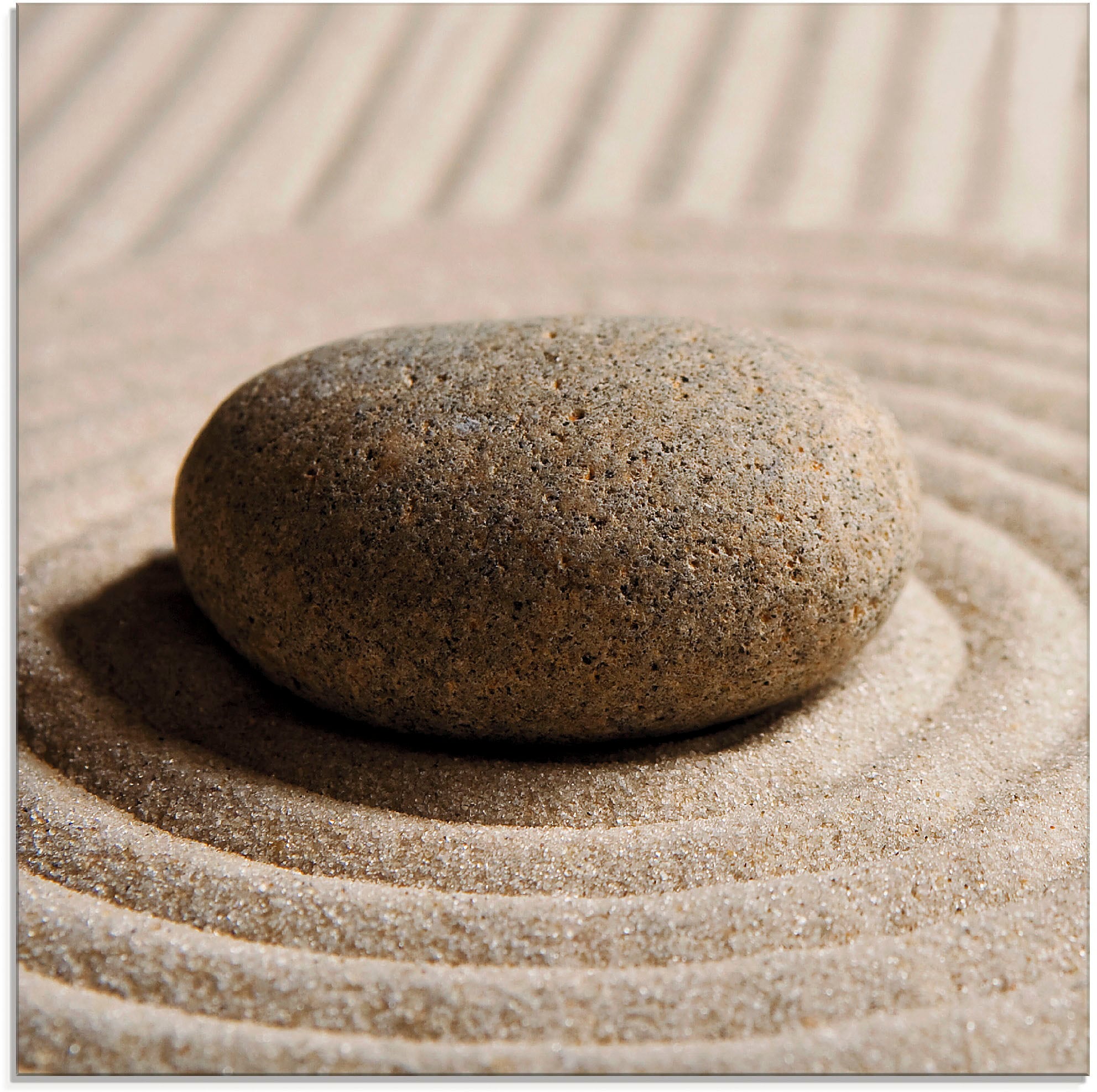 Glasbild »Mini Zen Garten - Sand«, Zen, (1 St.), in verschiedenen Grössen