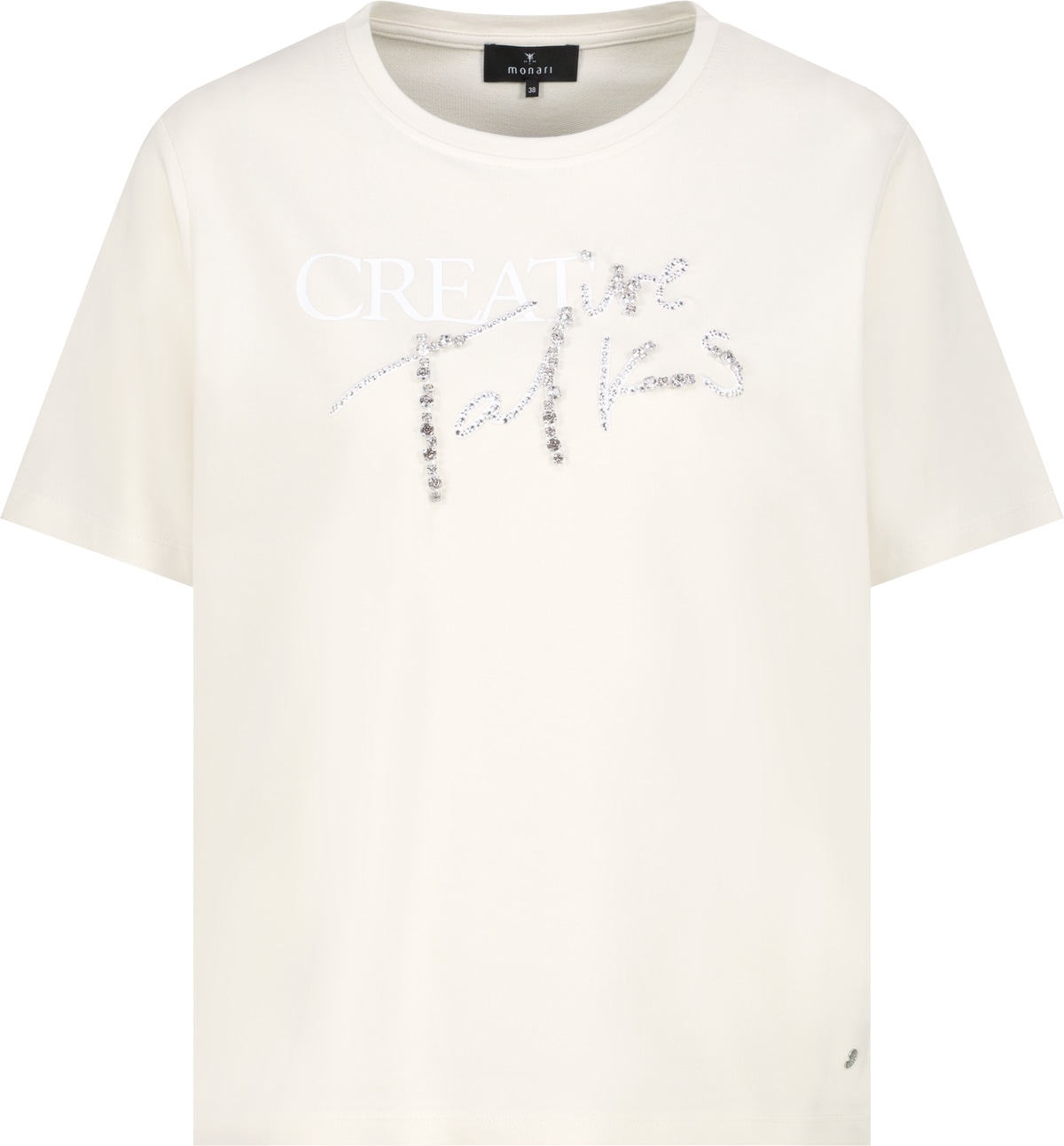 Monari T-shirt »Shirt Schmuckschrift« Regular fit mit Schmuckschrift
