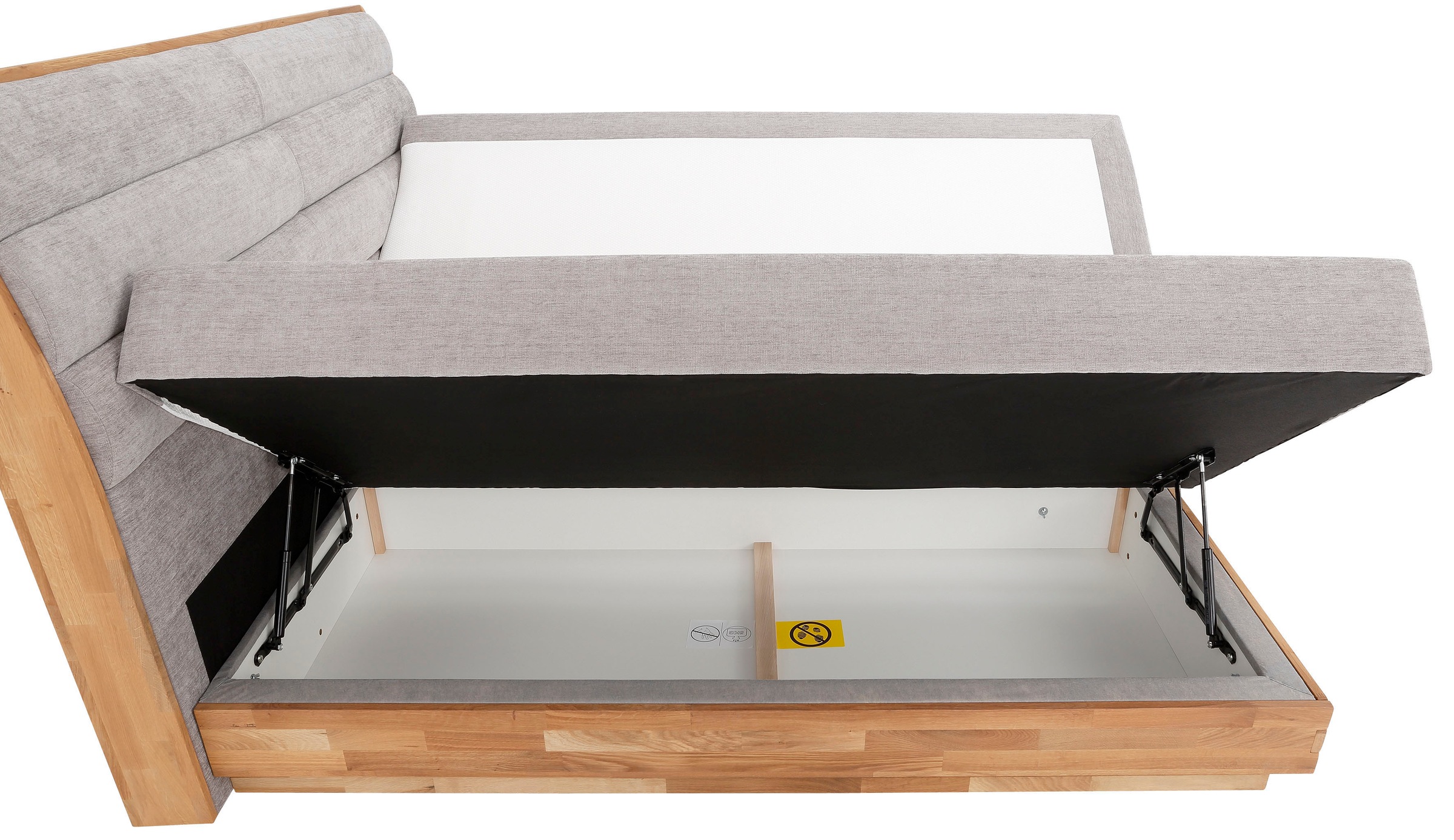 GOODproduct Boxspringbett »Jenna«, ohne LED-Beleuchtung, mit zertifizierten, recycelten Bezugsstoffen