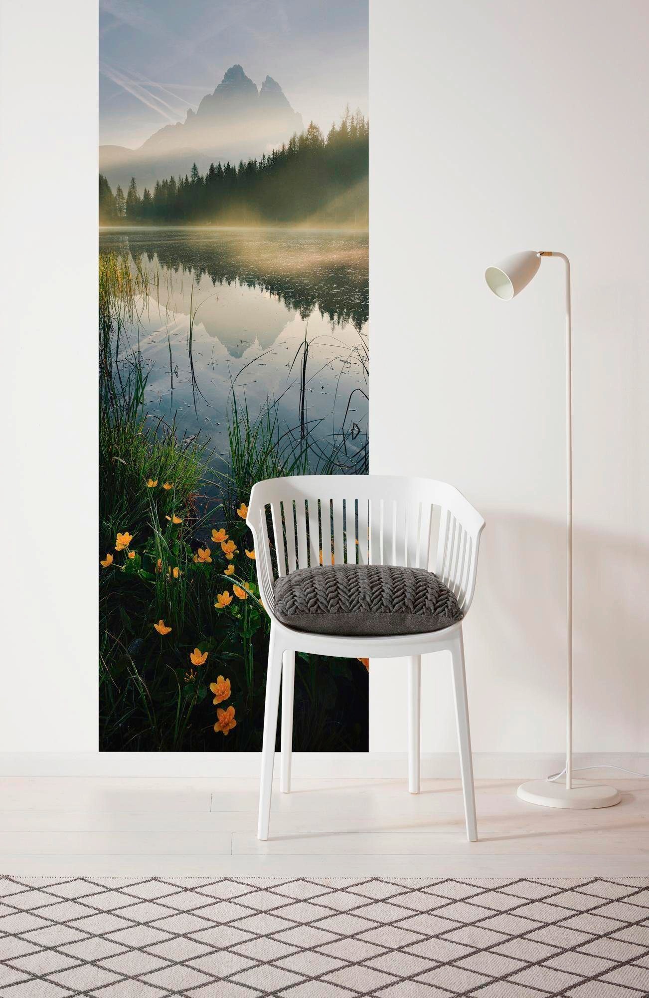 Komar Vliestapete »Digitaldruck Vlies -  Morning Mist - Grösse 100 x 280 cm« bedruckt glatt Wohnzimmer, Schlafzimmer