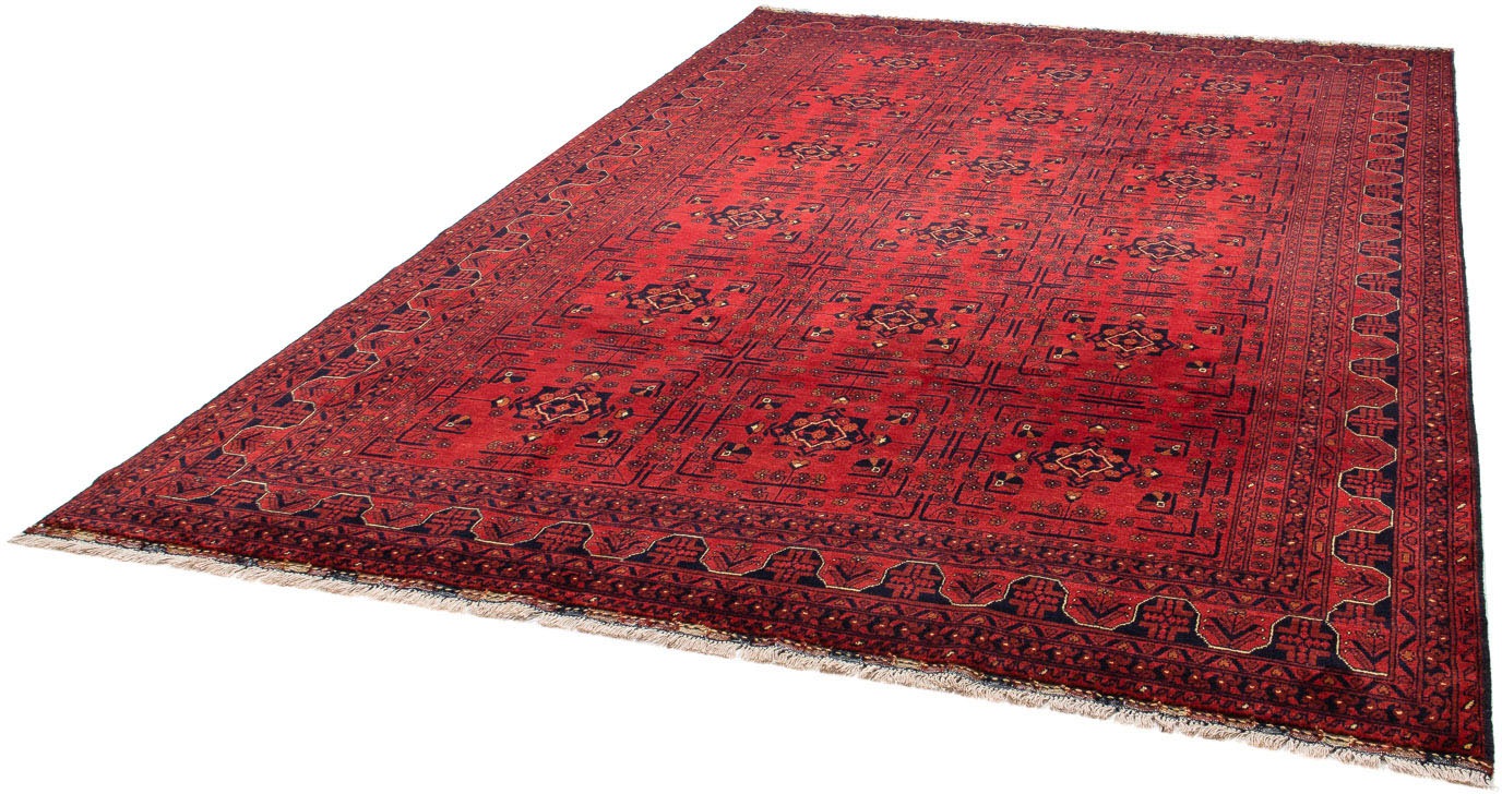 Image of morgenland Orientteppich »Afghan - Kunduz - 291 x 203 cm - dunkelrot«, rechteckig, 7 mm Höhe, Wohnzimmer, Handgeknüpft, Einzelstück mit Zertifikat bei Ackermann Versand Schweiz
