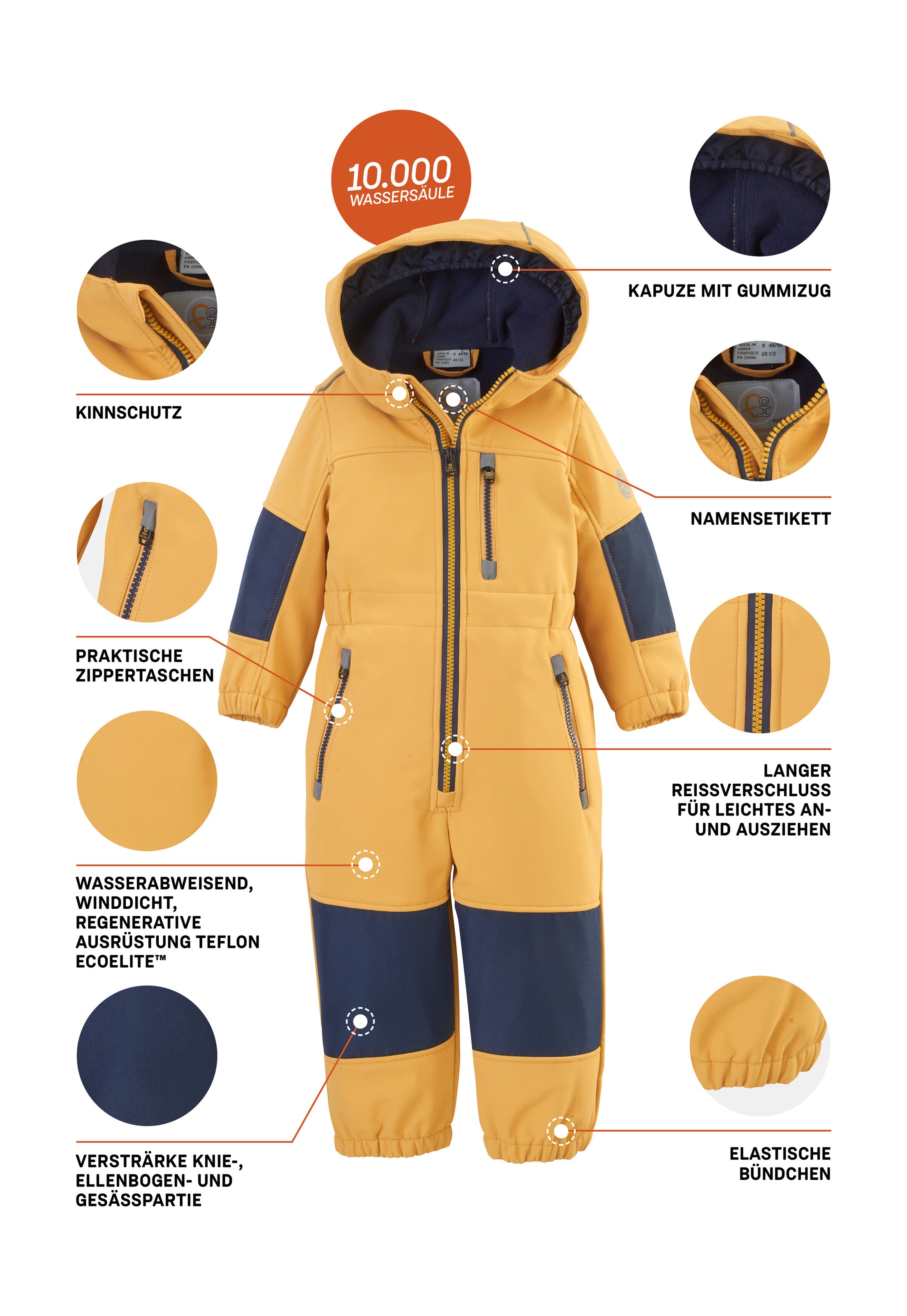 first instinct by killtec Overall »FIOW 35 MNS ONPC« Softshellanzug mit Fleece Innen, wasserabweisend, winddicht