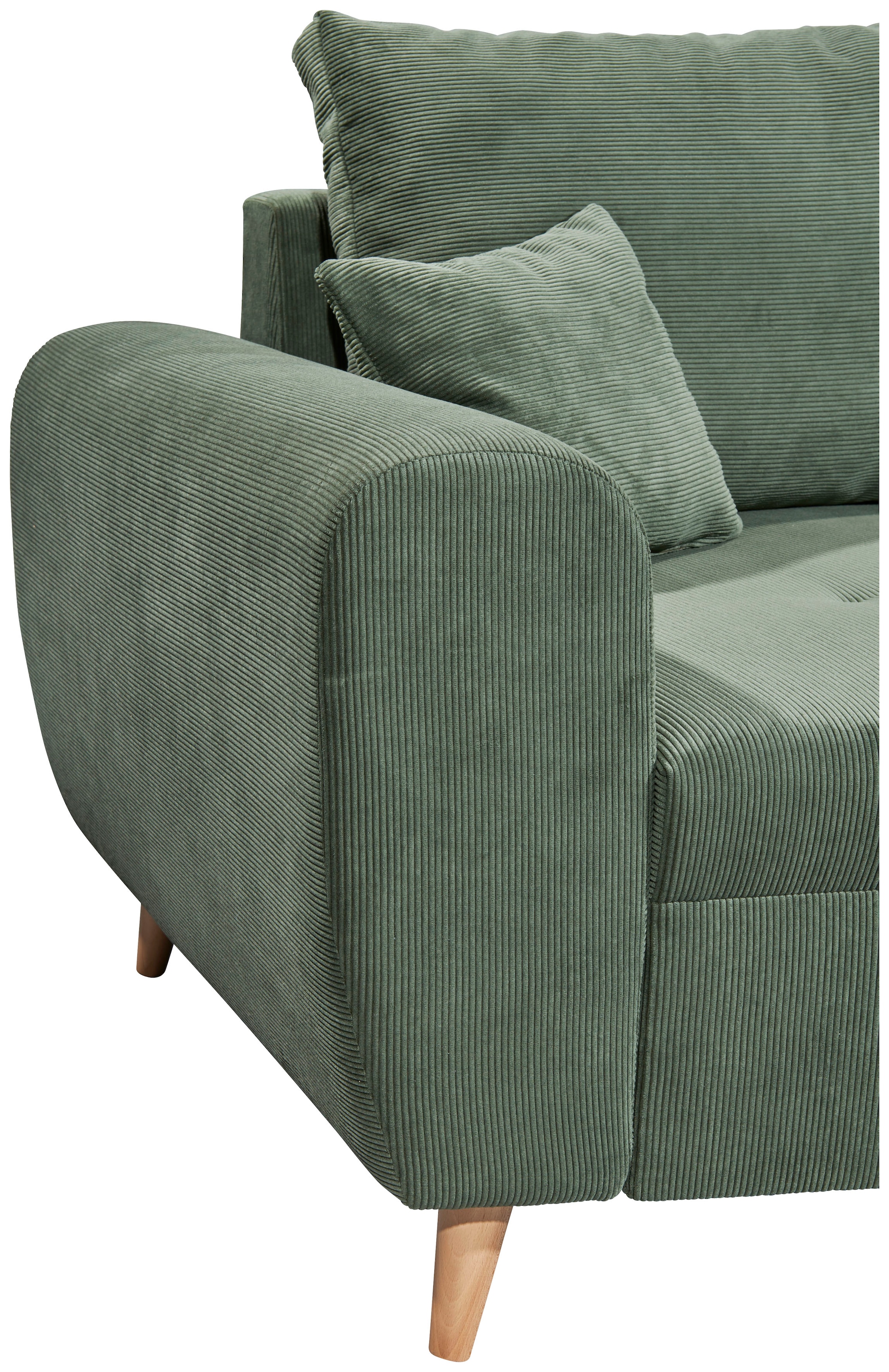 ED EXCITING DESIGN Canapé d'angle »Calanda L-Form« mit Hocker & 3 Zierkissen