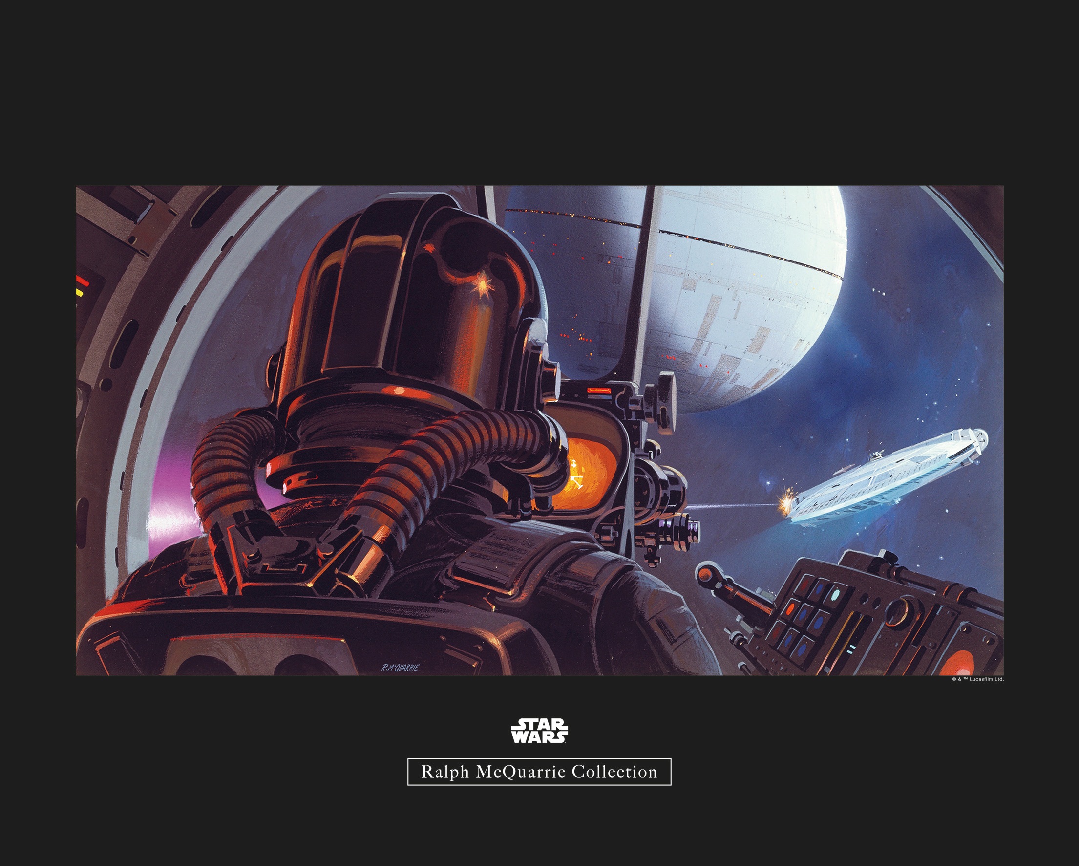 Image of Komar Bild "Star Wars Classic RMQ TIE-Fighter Pilot" Star Wars 1 Stk. tlg. Wandbild zur Dekoration im Kinderzimmer - ohne Rahmen