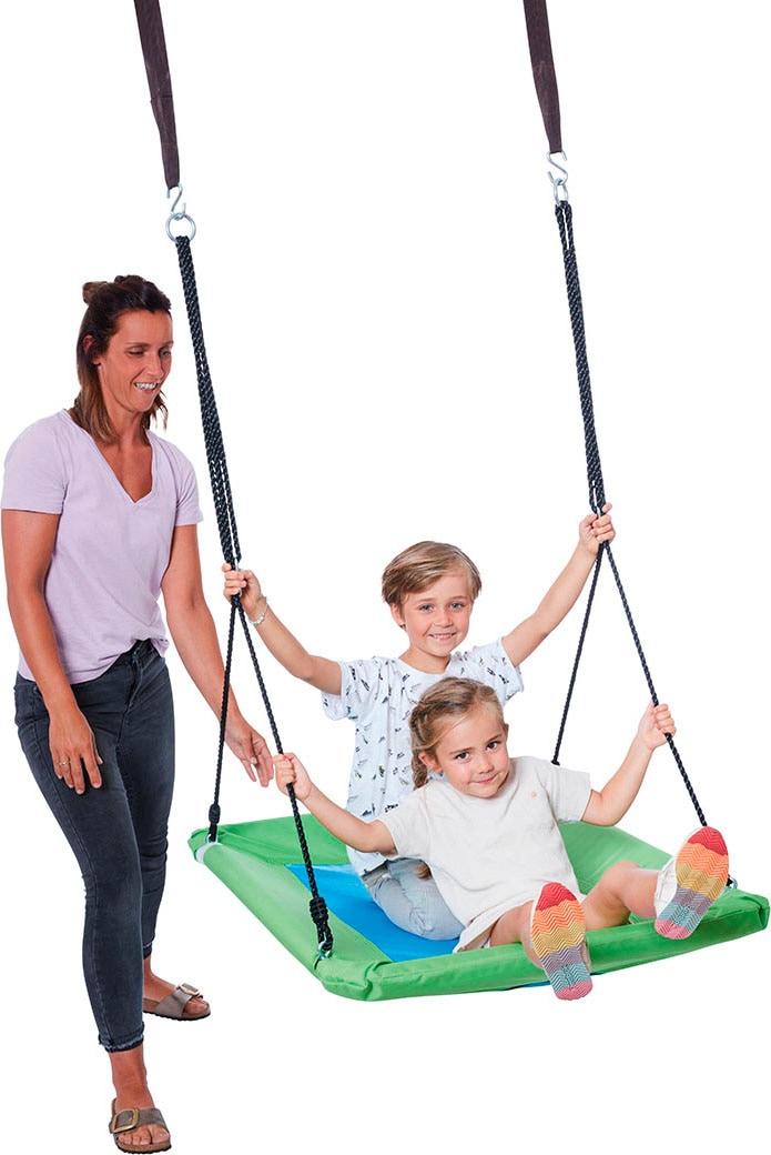 Happy People Siège de balançoire nid »Rechteck-Schaukel mit wetterfester PE Matte als Sitz«