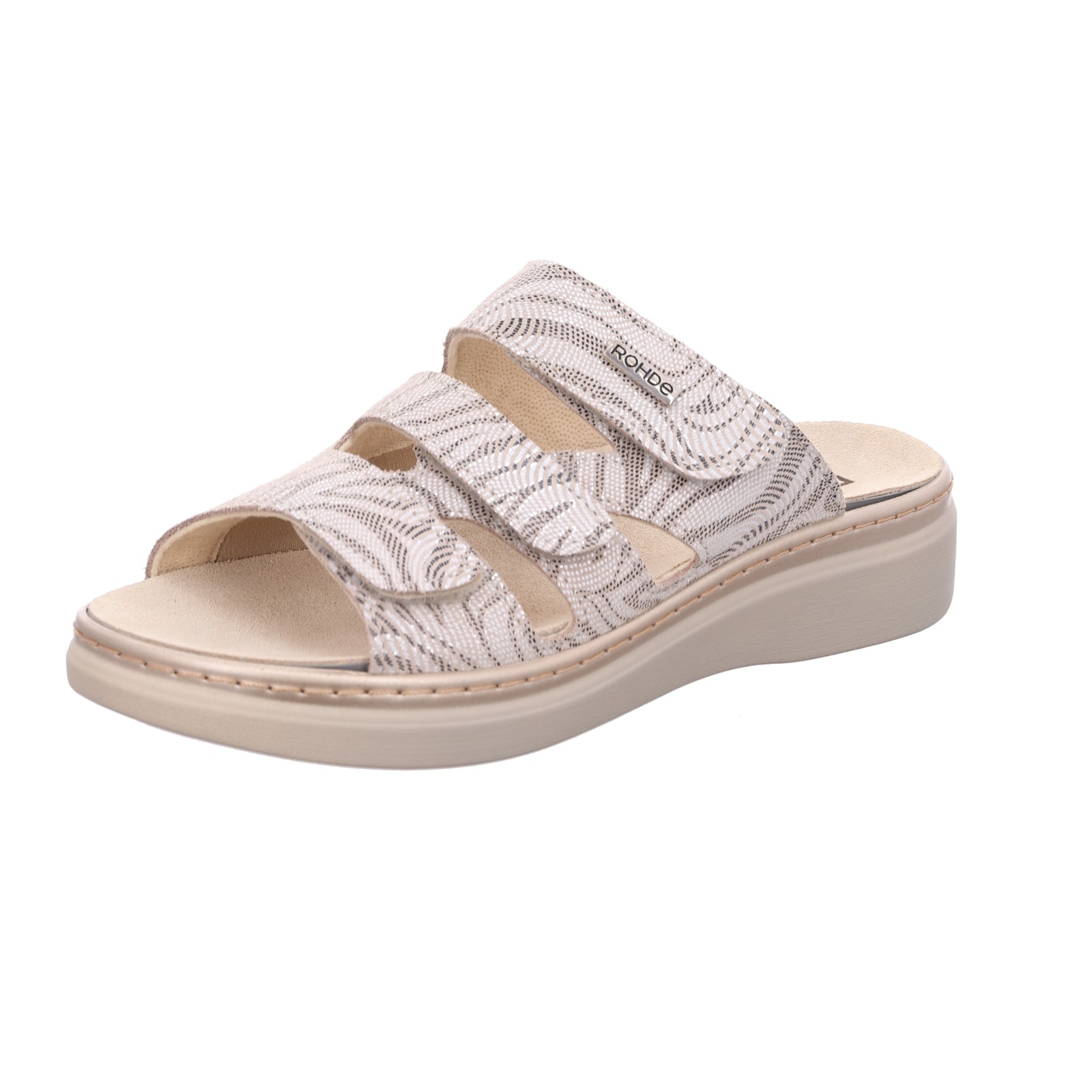 Image of Rohde Pantolette "Abano" Komfortschuh, Klettschuh mit Keilabsatz