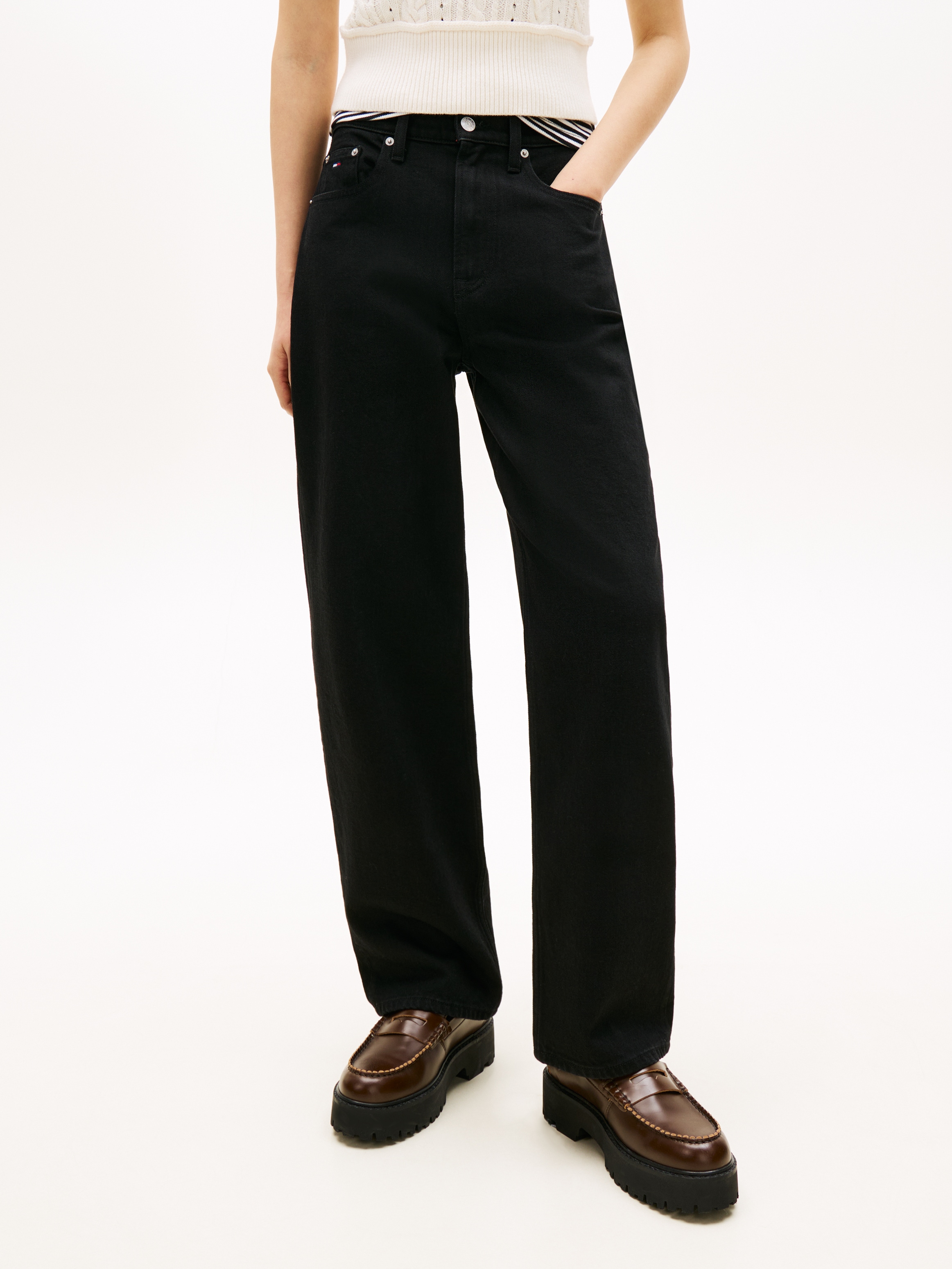 Image of Tommy Jeans Straight-Jeans "LAYLA HR SLIM STR" High Waist, Baumwoll-Qualität