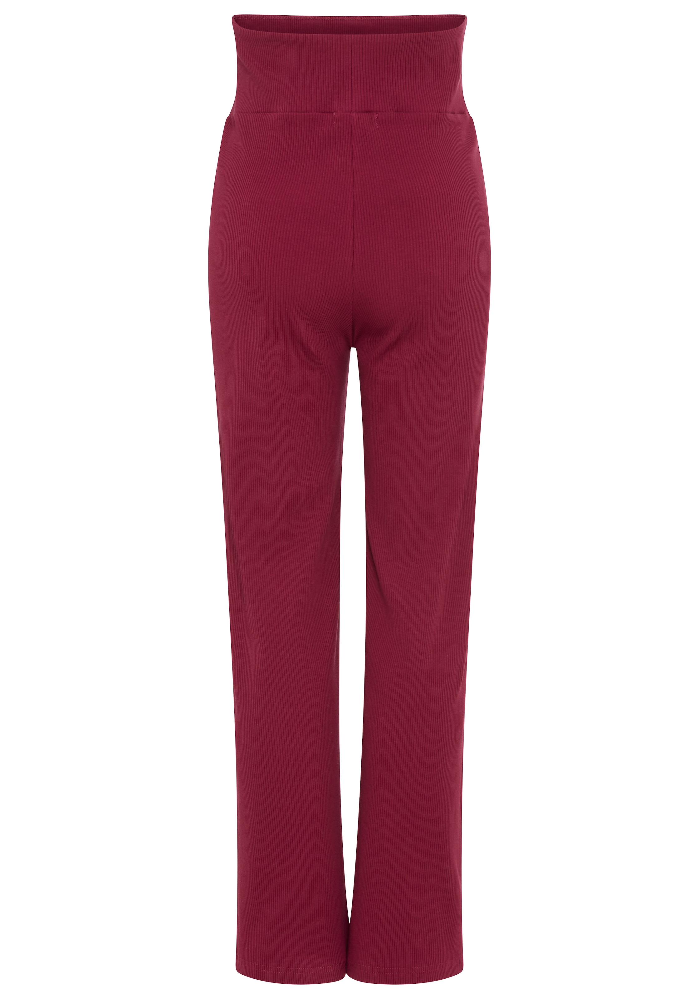 Neun Monate Pantalon de grossesse »Weite Jerseyhose für Schwangerschaft & Stillzeit, elastische Rippware«  Pantalon de grossesse en tissu côtelé avec jambes larges