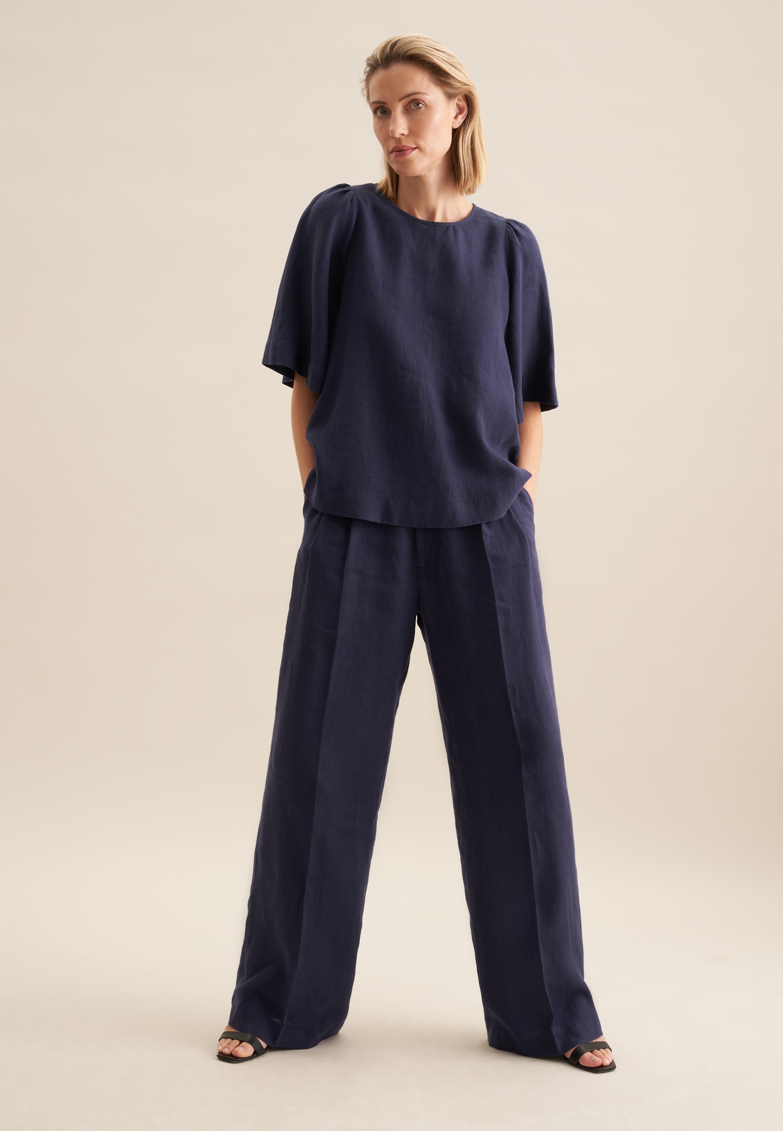 seidensticker Shirtbluse »Schwarze Rose« 1/2 Rundhals Uni