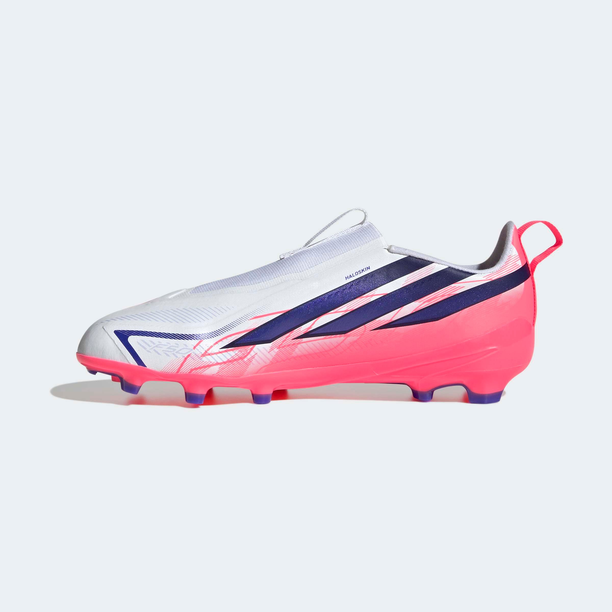 adidas Performance Chaussure de football »F50 HYPERFAST LEAGUE KIDS , FESTE BÖDEN, OHNE SCHNÜRSENKEL«  semelle extérieure pour gazon et sols durs, pour adolescents & enfants