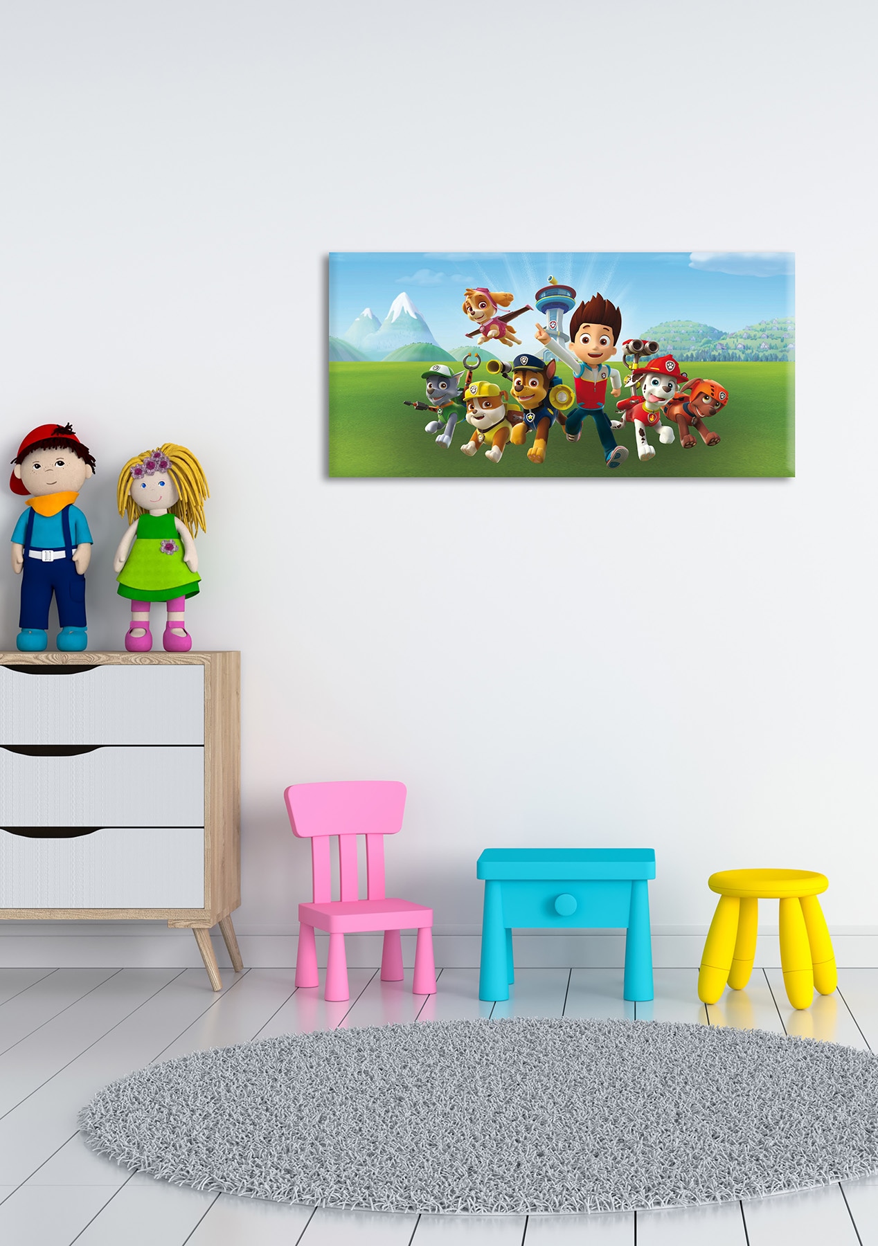 Bönninghoff Leinwandbild »Wandbild PAW PATROL 33x70 cm – Leinwandbild Keilrahmen Deko modern« Hunde | Paw Patrol 1 Stk. tlg. auf Keilrahmen gespannt