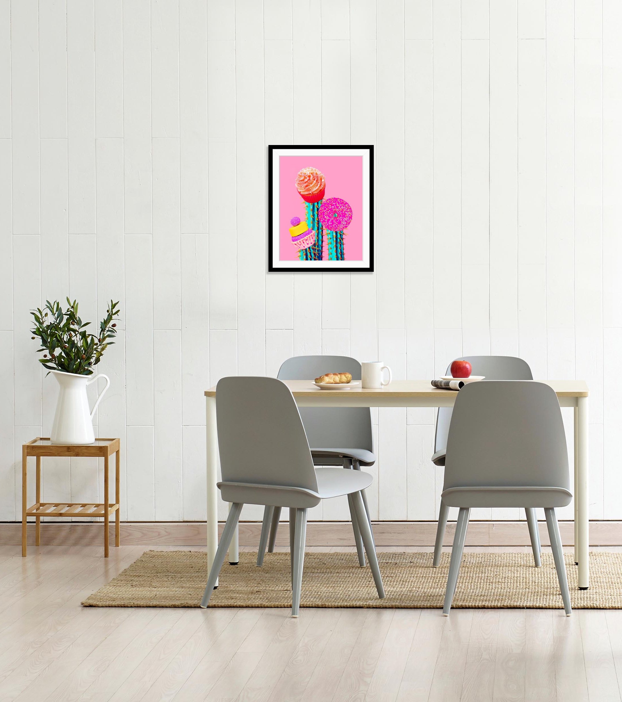 queence Bild »Selina«, Süssspeisen-Süssigkeiten-Kunst-Essen-Lebensmittel-Pflanzen-Pflanzenbilder, HD Premium Poster-Druck inkl. Holzrahmen