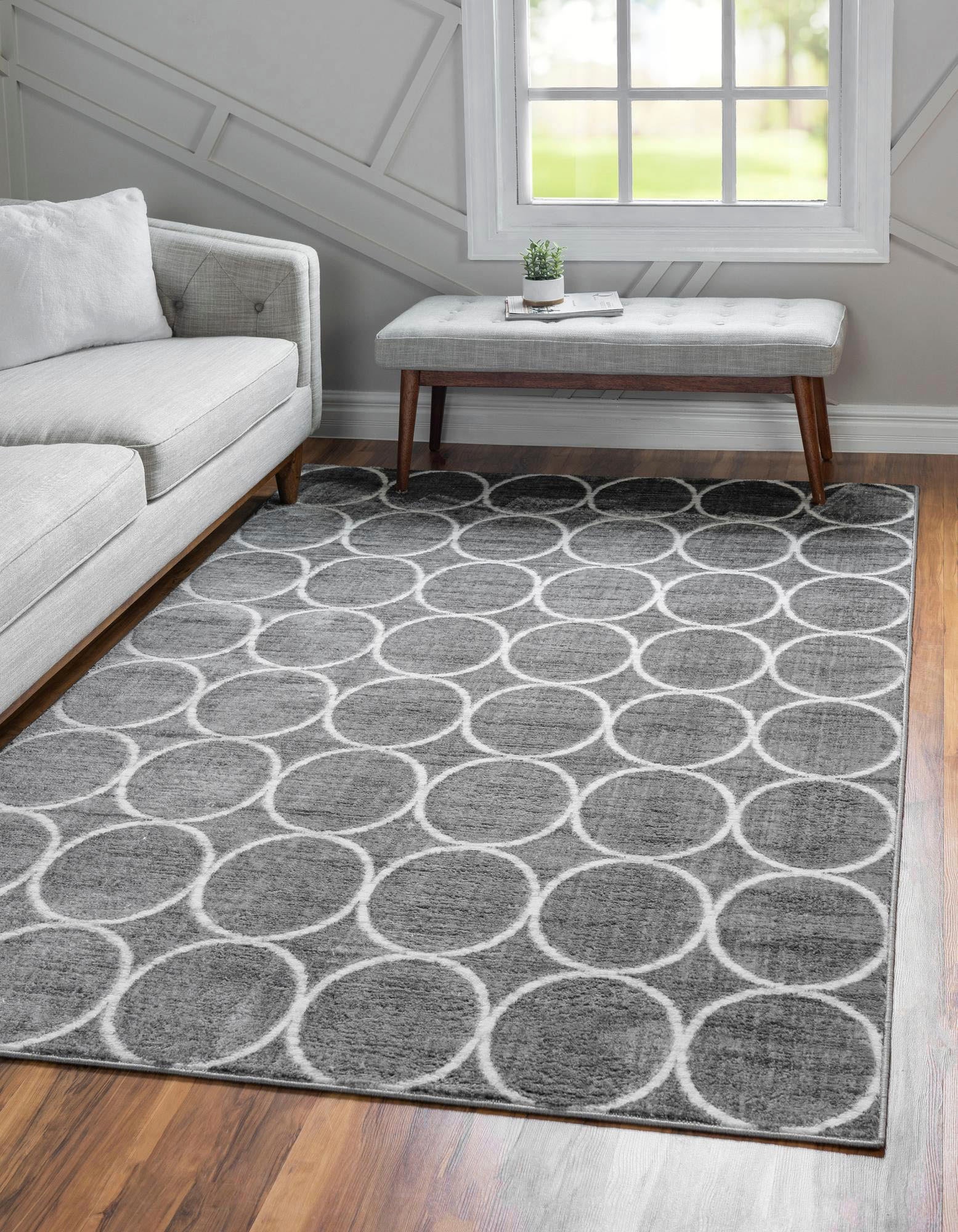 Myflair Möbel & Accessoires Tapis »Titan Trellis, LAGERRÄUMUNG!« Rectangulaire 13 mm Höhe Kurzflor, gewebt, modernes Design, Motiv Kreise