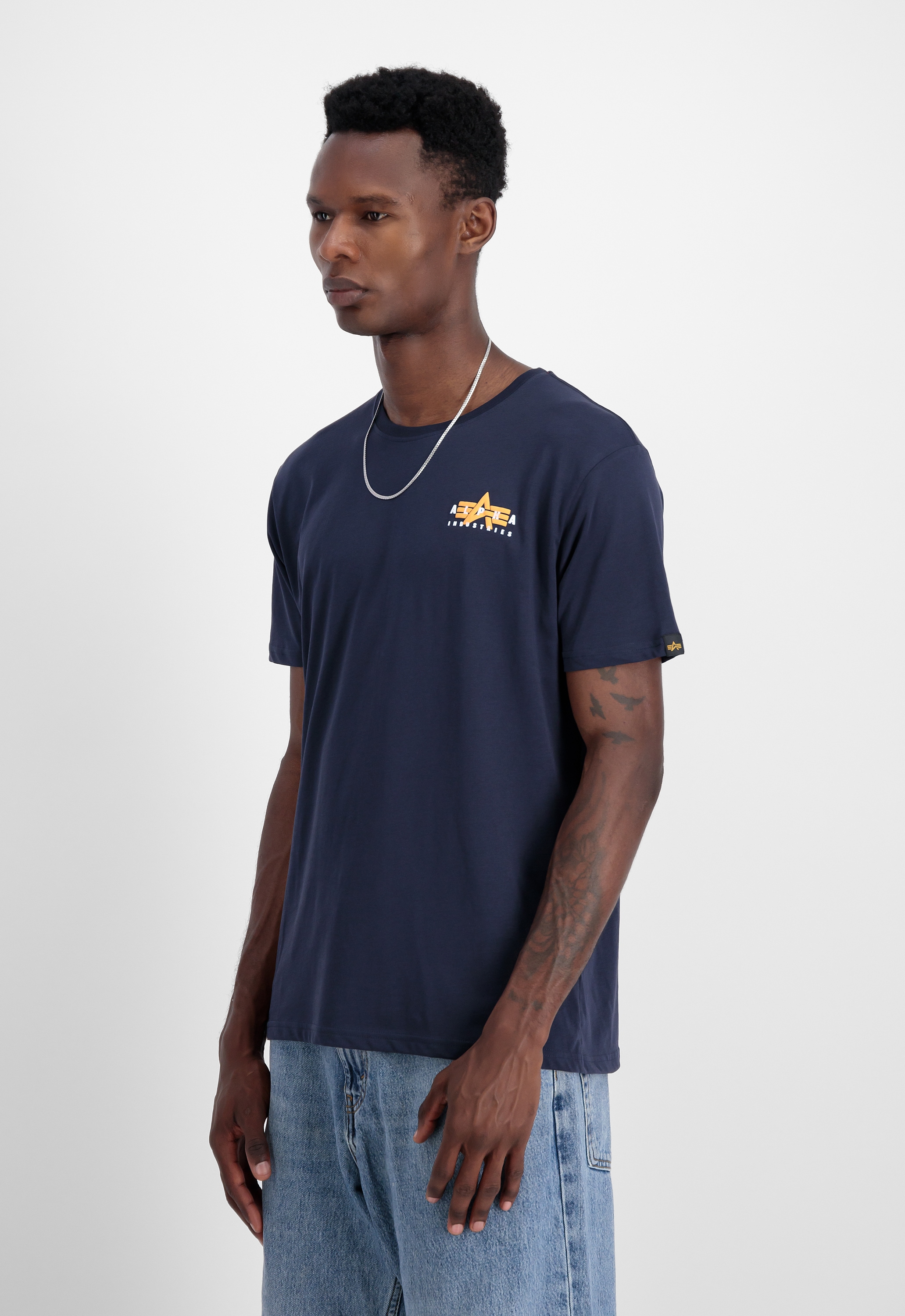 Image of Alpha Industries T-Shirt "Puff Print Logo Backprint T-Shirt"