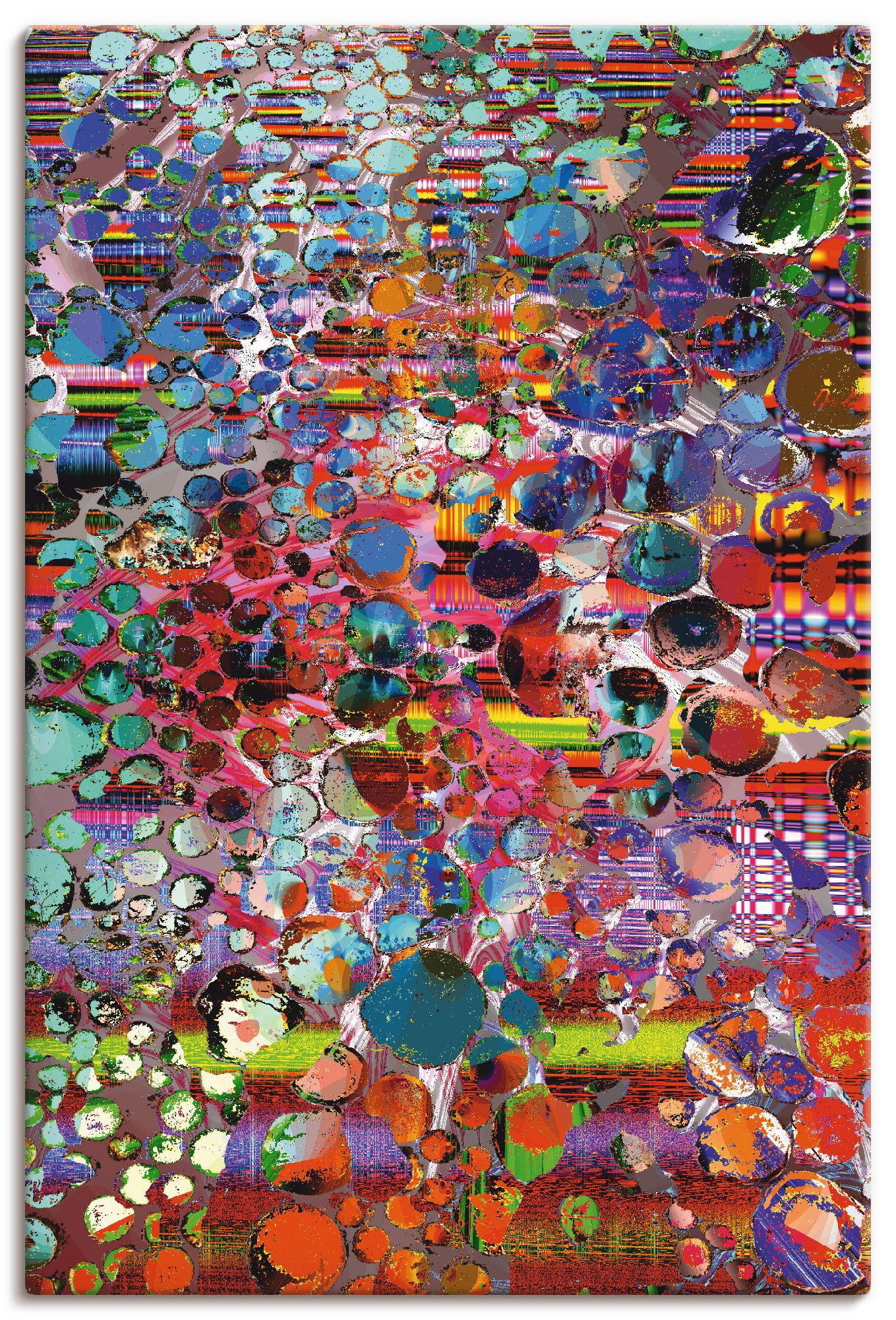 Image of Artland Leinwandbild "Hölzernes Hochland" Muster 1 Stk. tlg. auf Holzrahmen gespannt