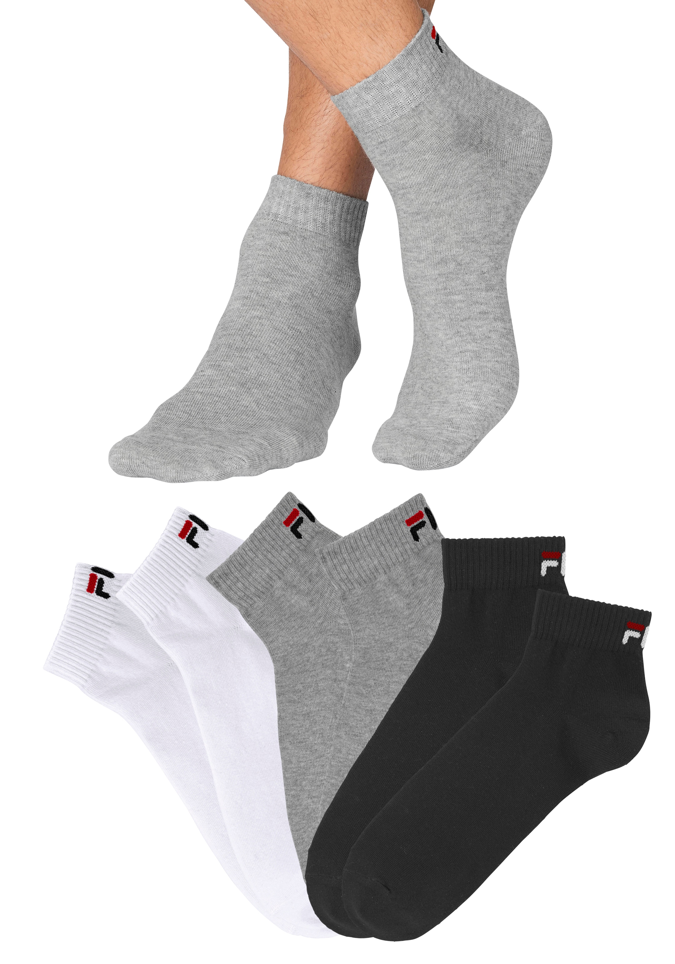 Fila Kurzsocken, (6er Pack), mit eingestricktem Logo