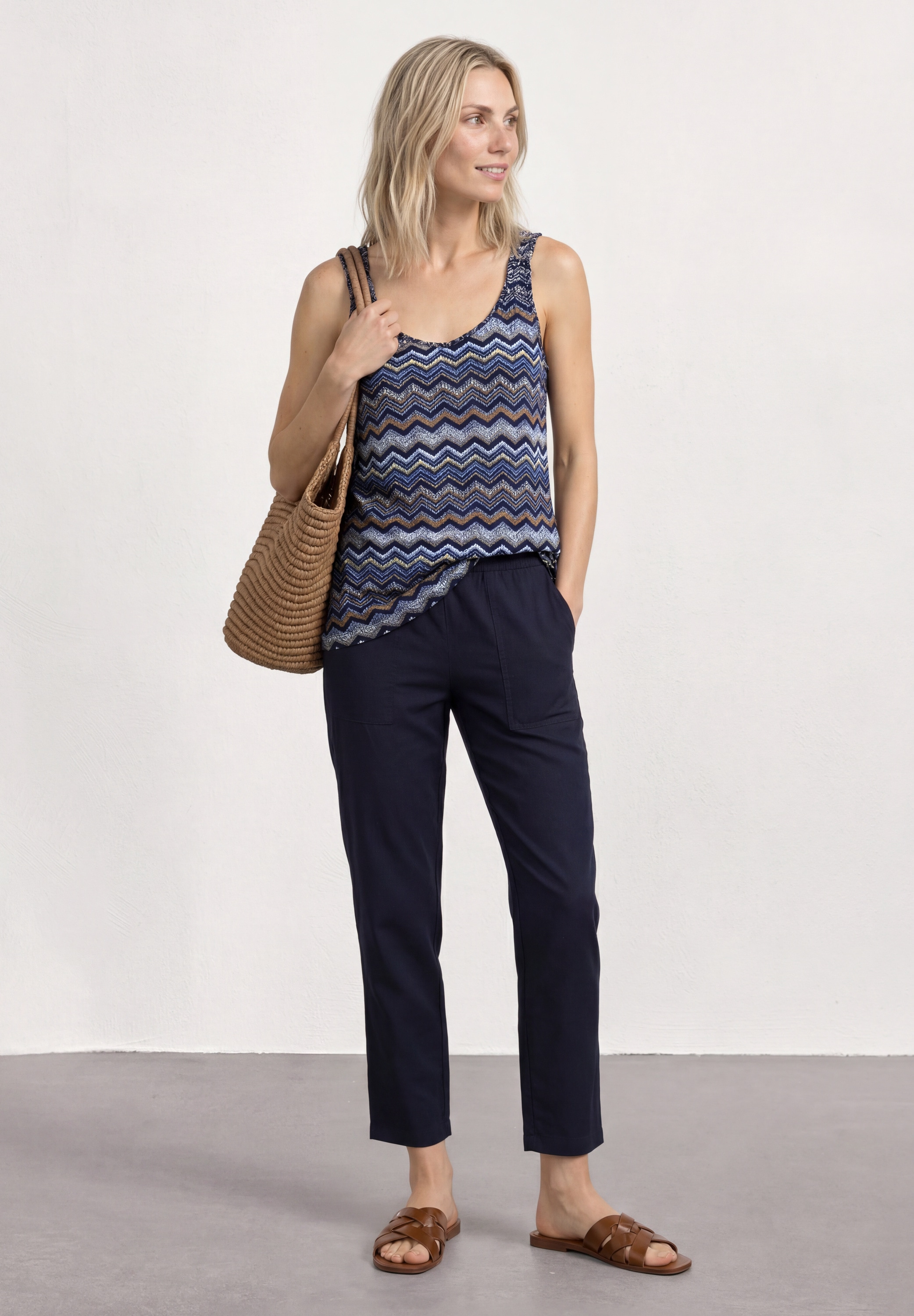 STREET ONE Haut de chemise Sommertop mit grafischem Muster