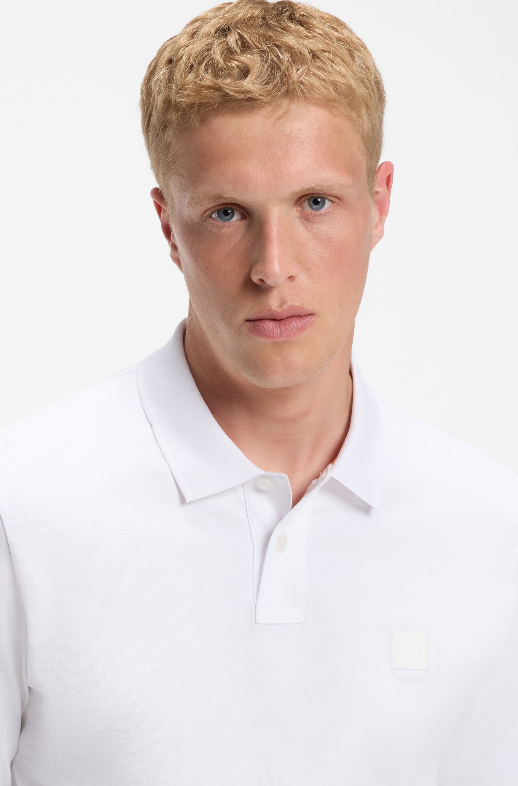BOSS ORANGE Polo »Passerby« mit BOSS-Logobadge