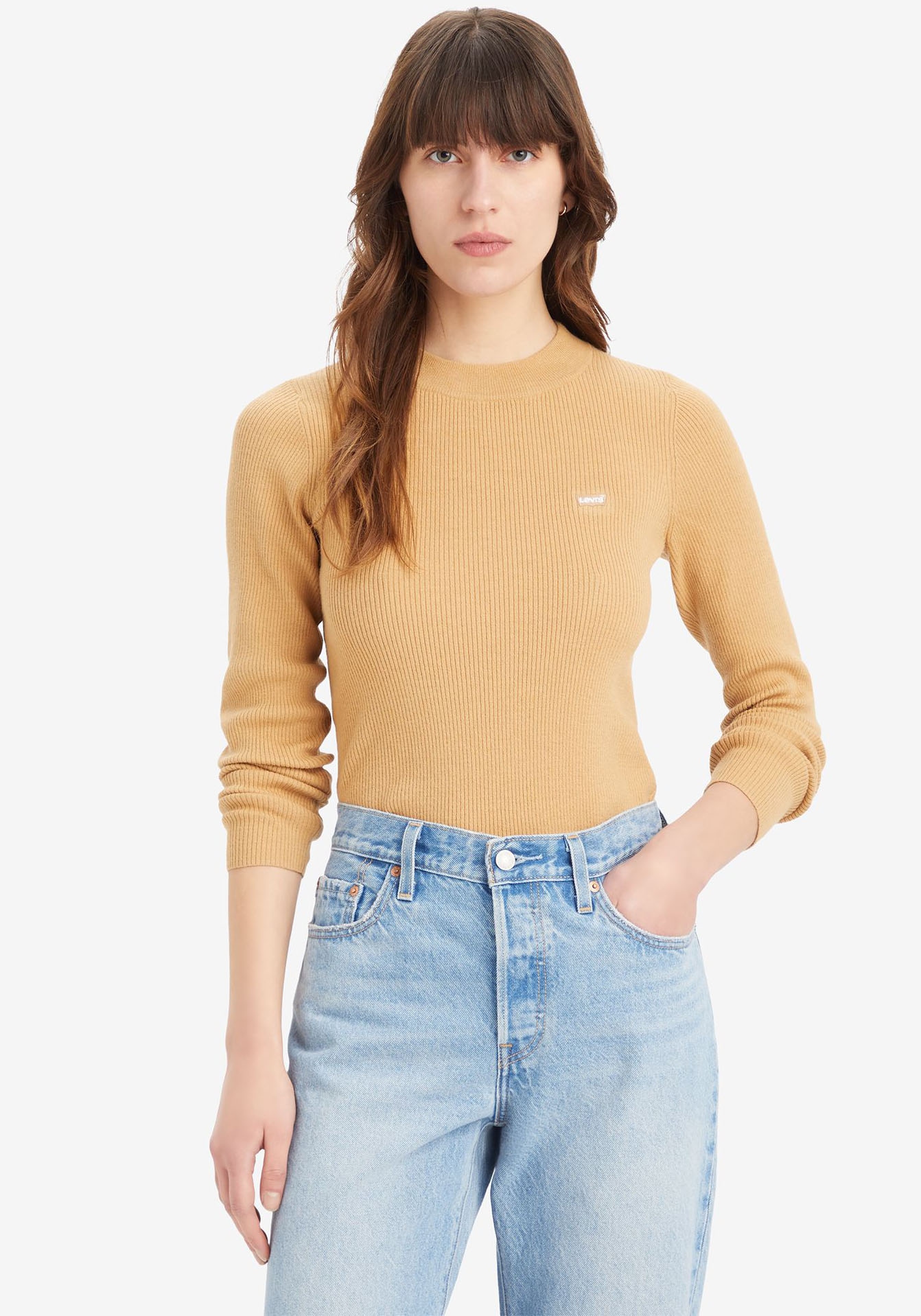 Levi's® Strickpullover »CREW RIB SWEATER« mit Batwing Logo