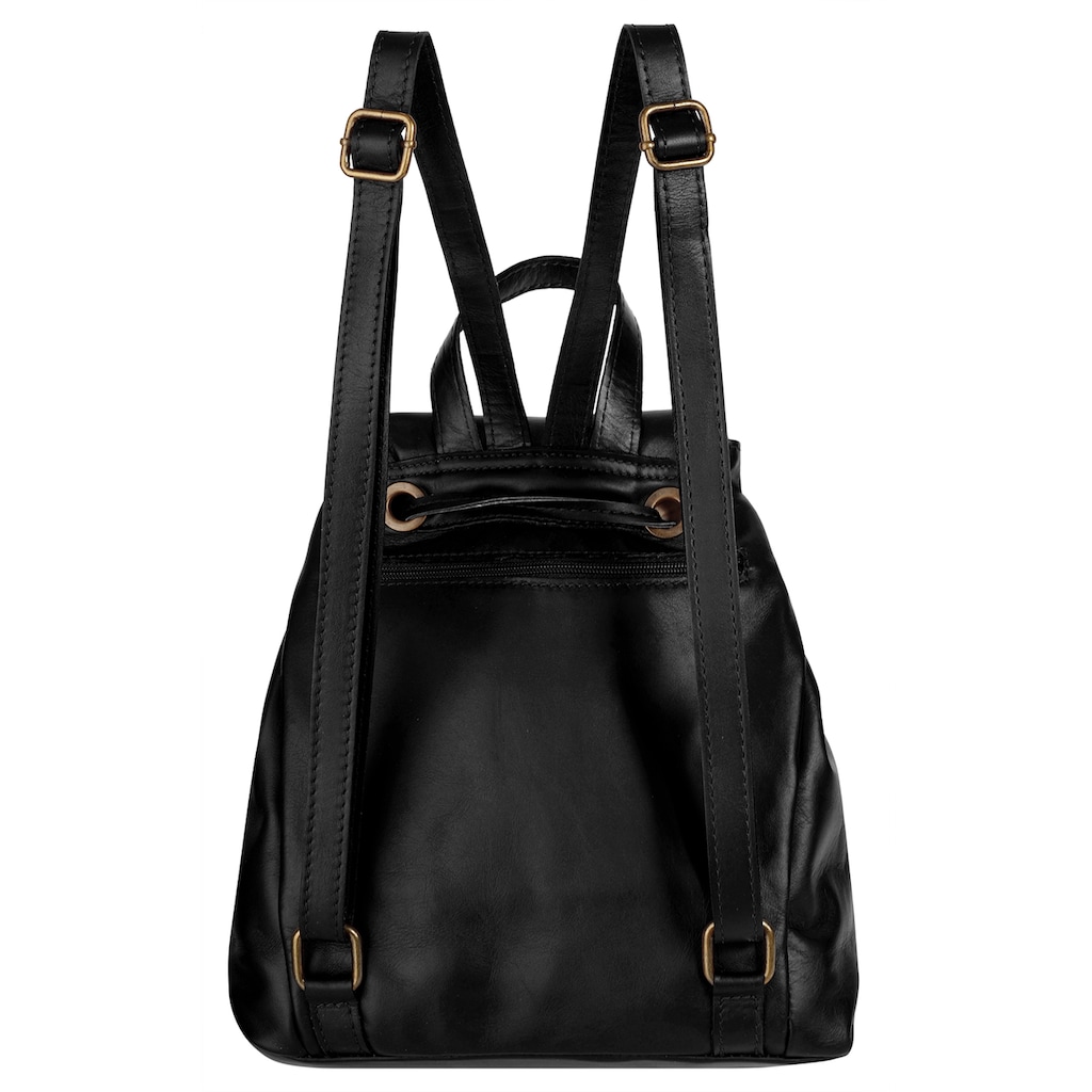 Samantha Look Cityrucksack, echt Leder, Made in Italy