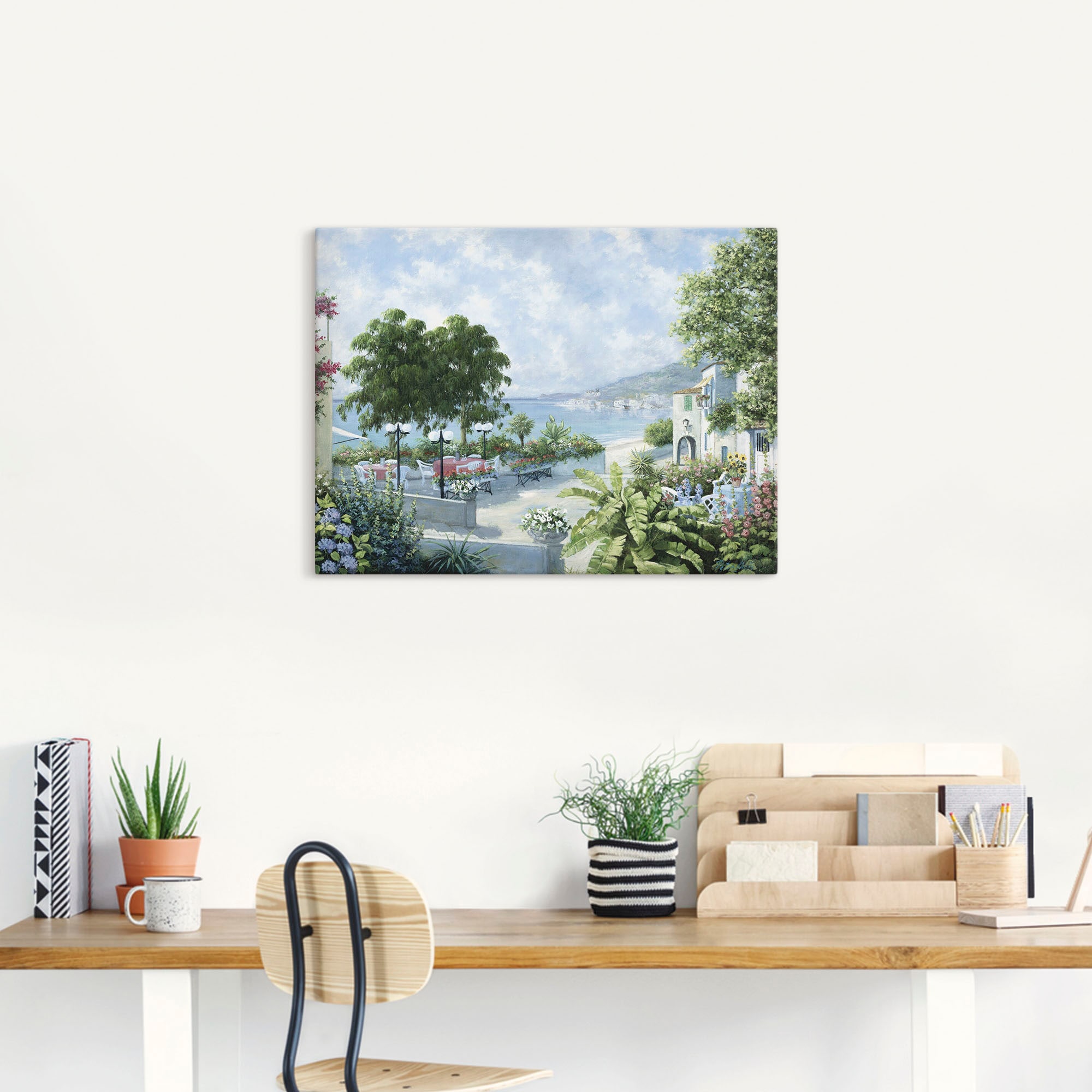 Artland Leinwandbild »Ozeansicht« Garten 1 Stk. tlg. auf Holzrahmen gespannt
