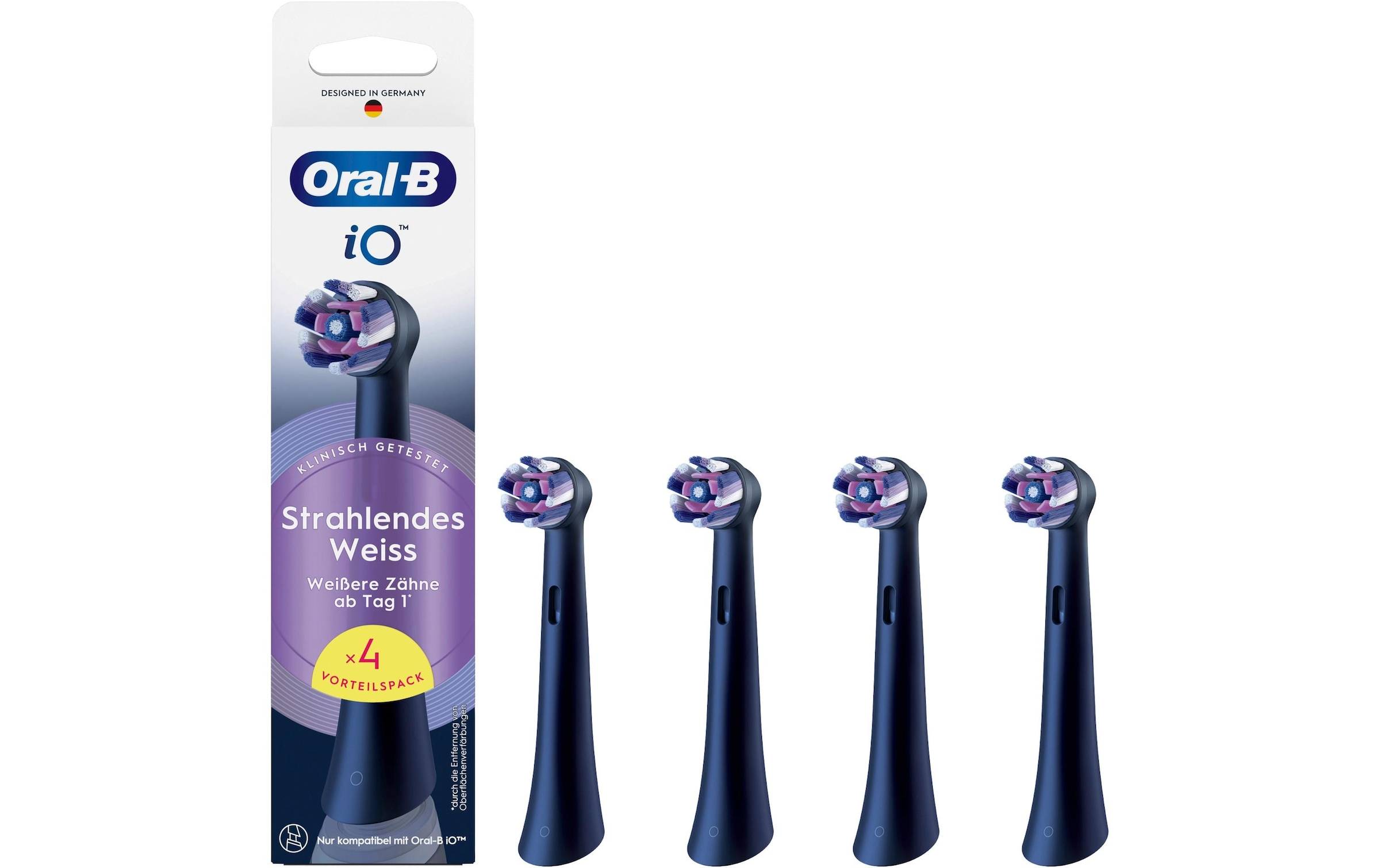 Oral-B Aufsteckbürste »iO Radiant White Black 4 Stück«
