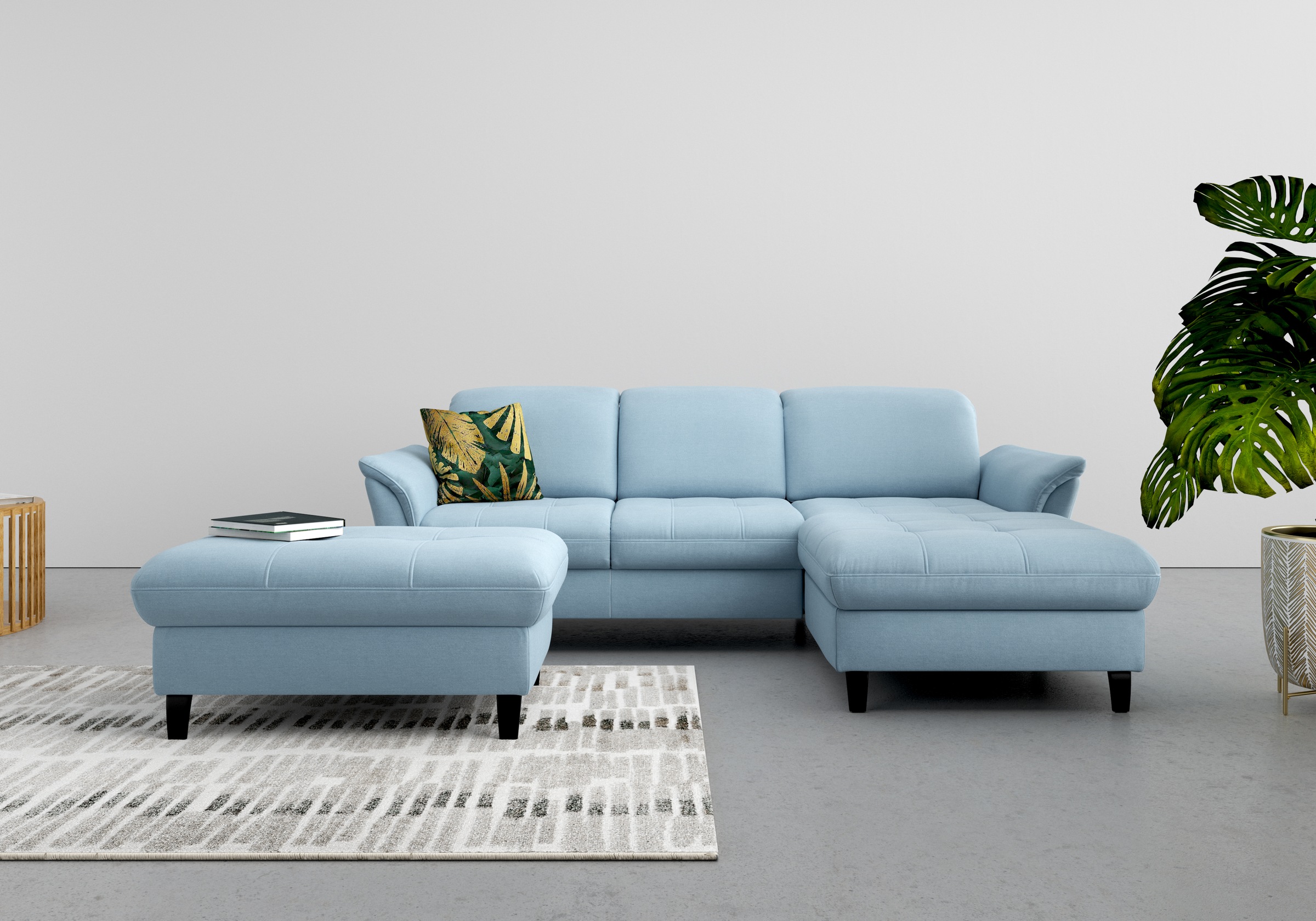 sit&more Ecksofa »Maggiore L-Form«, wahlweise mit Kopfteilverstellung, Bettfunktion und Bettkasten