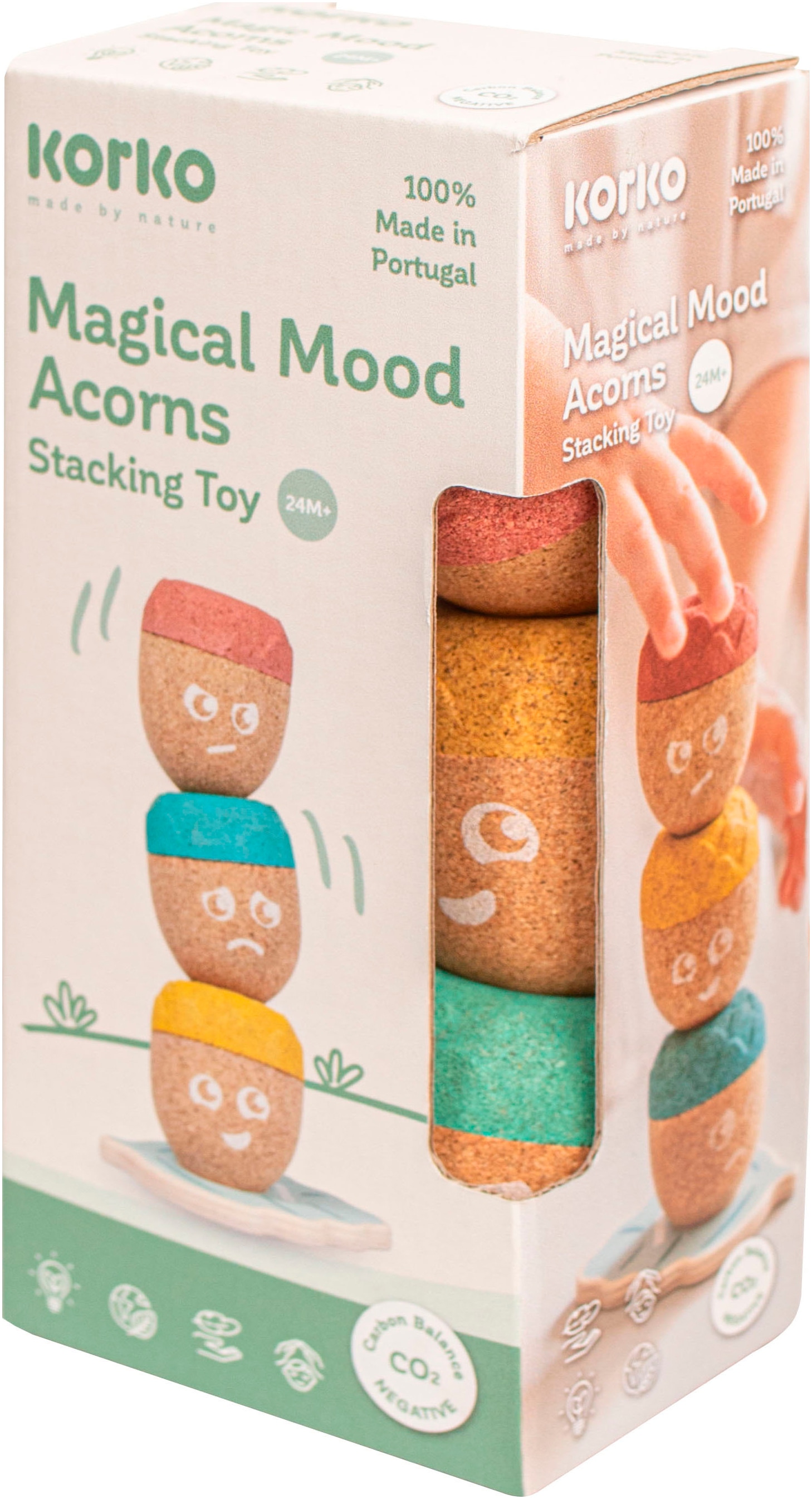 KORKO Jouets à empiler »Magical Mood Acorns« Made in Europe