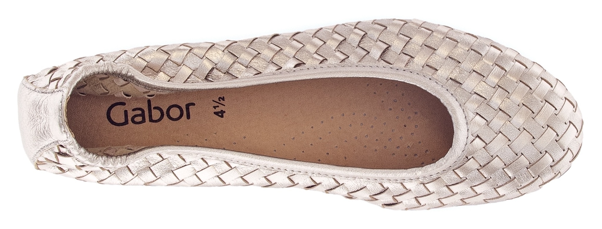 Gabor Ballerine  , Schlupfschuh, Frühlingsschuh, Businessschuh mit tollem Flechtmuster