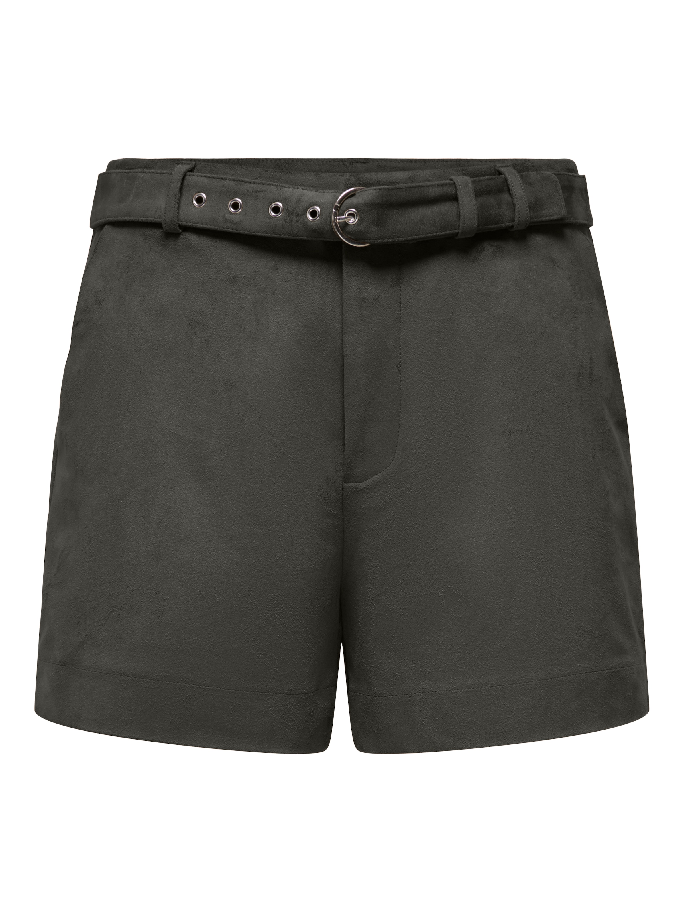 ONLY Short »ONLTAVIA HW FAUX SUEDE BELT SHORTS PNT«  mélange de matériaux, imitation daim, avec ceinture