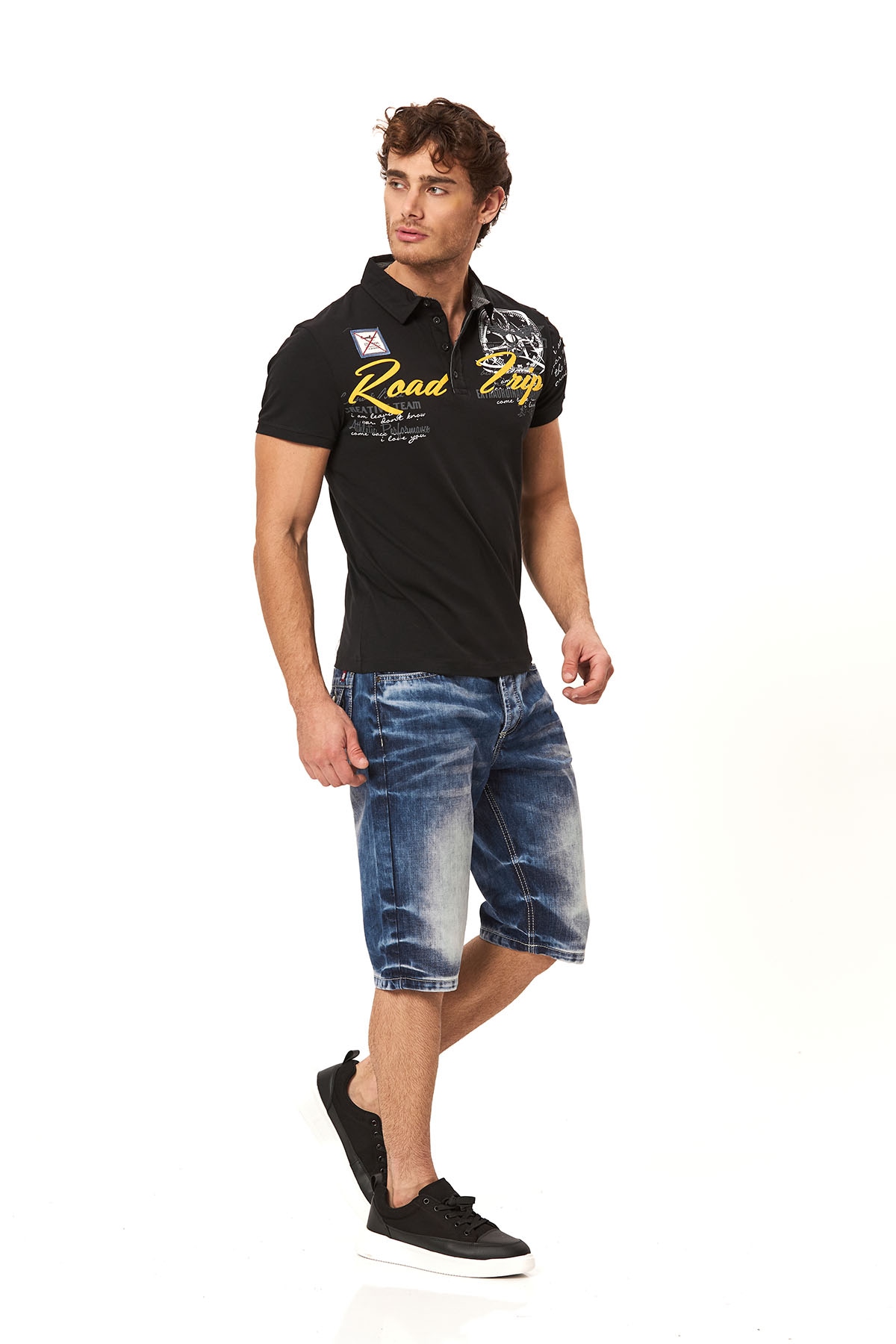 Cipo & Baxx Bermuda en jean Baumwolle, regular fit