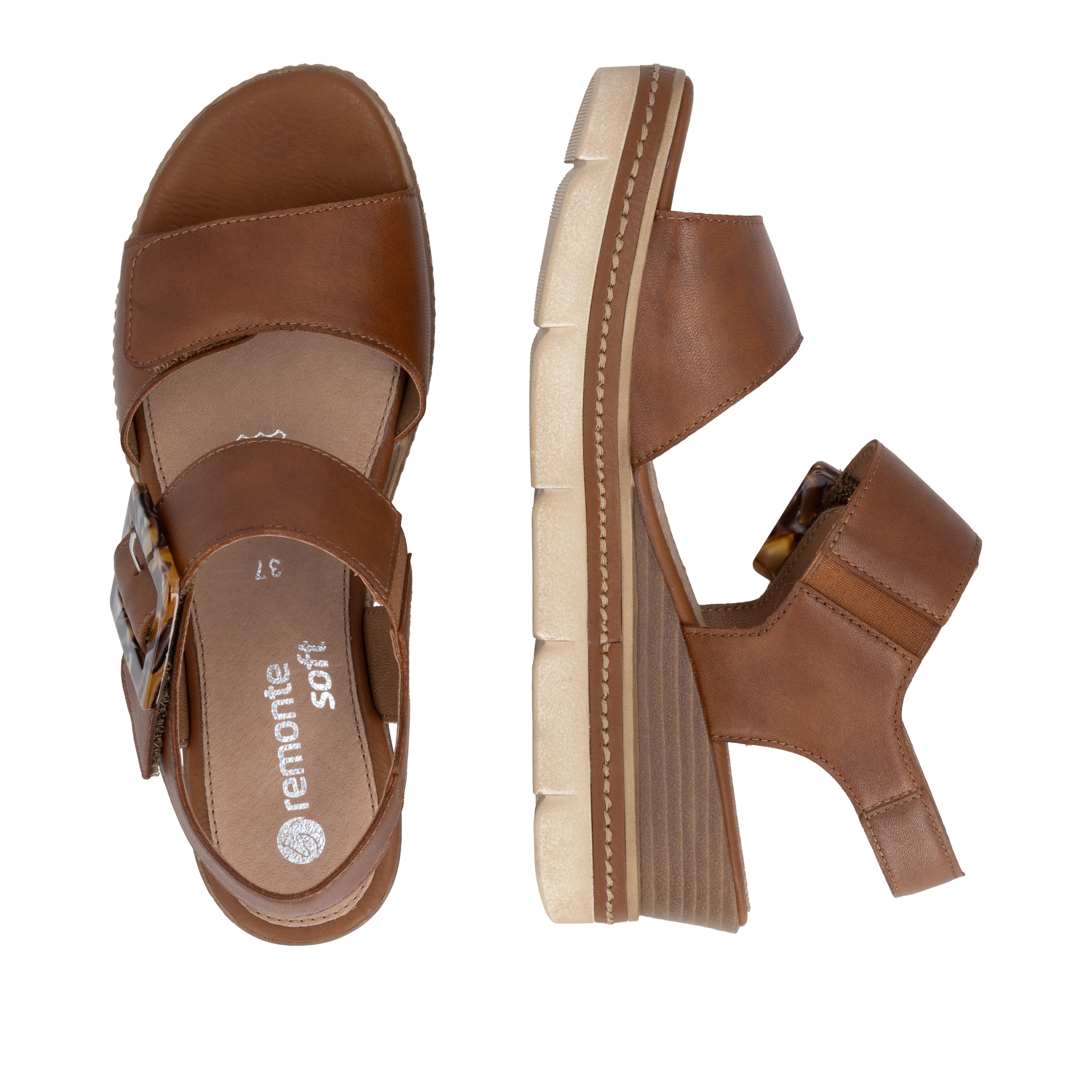 Remonte Keilsandalette »Elisabeth Hurley-Collection«  Keilabsatz, Riemensandale, Sommerschuh, auffällige Zierschnalle