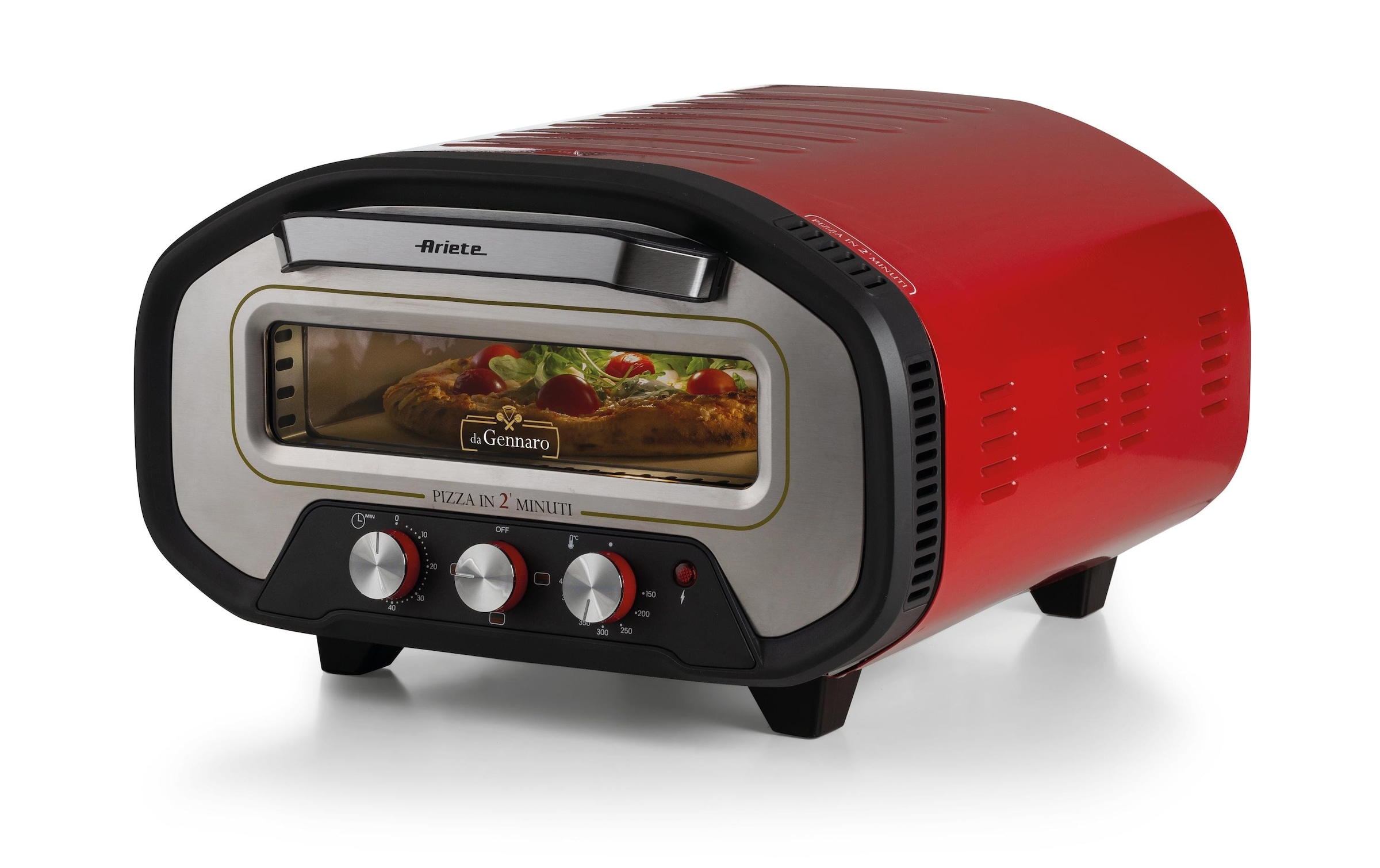Ariete Four à pizza »3901« jusqu’à 430°C, pierre à pizza amovible, accessoires inclus