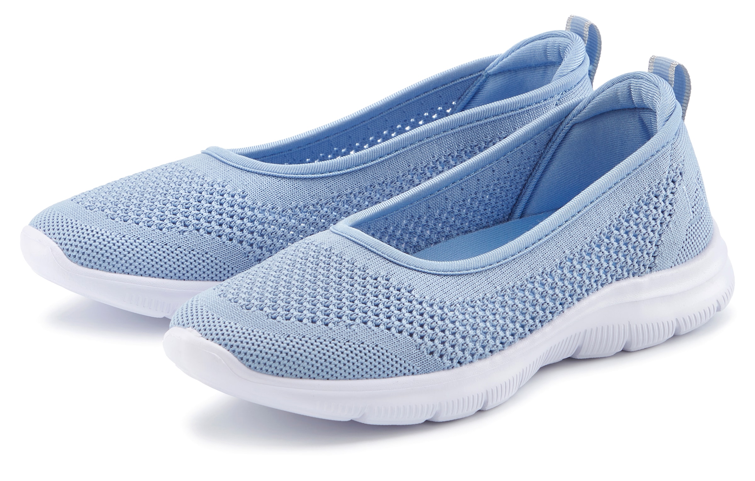 LASCANA Sneaker Ballerinas, ultraleichter Slipper, Freizeitschuh zum Reinschlüpfen VEGAN