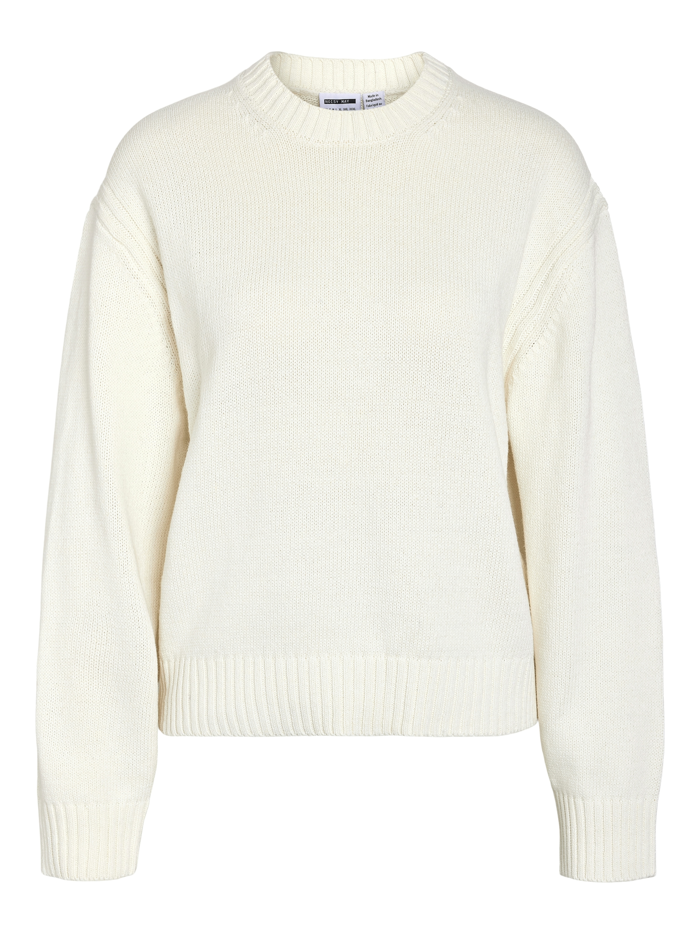 Noisy may Pull à col rond »NMDARA L/S O-NECK KNIT NOOS« mélange coton, coupe régulière