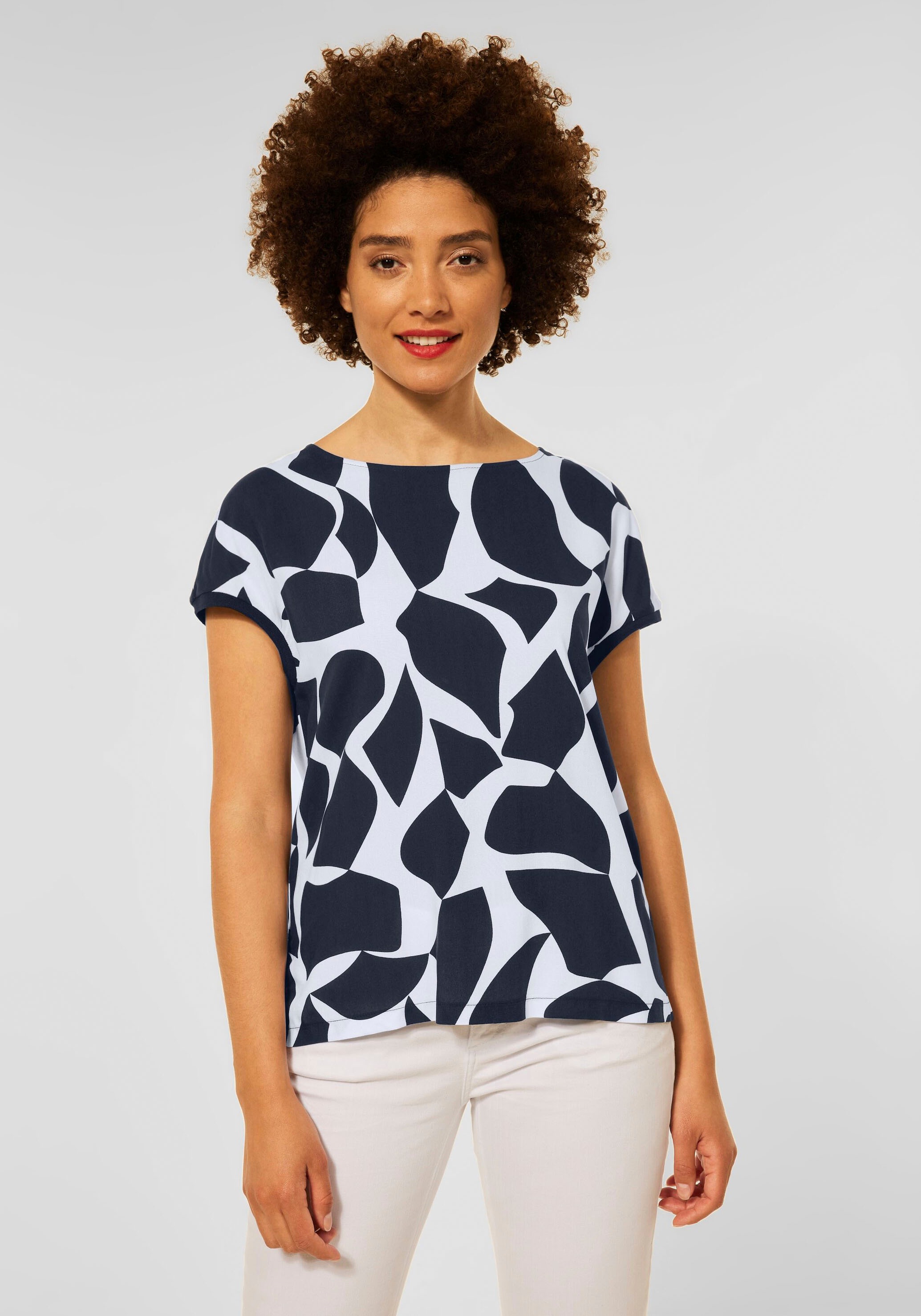 Image of STREET ONE Shirttop, im Printmix mit Streifen und Muster bei Ackermann Versand Schweiz