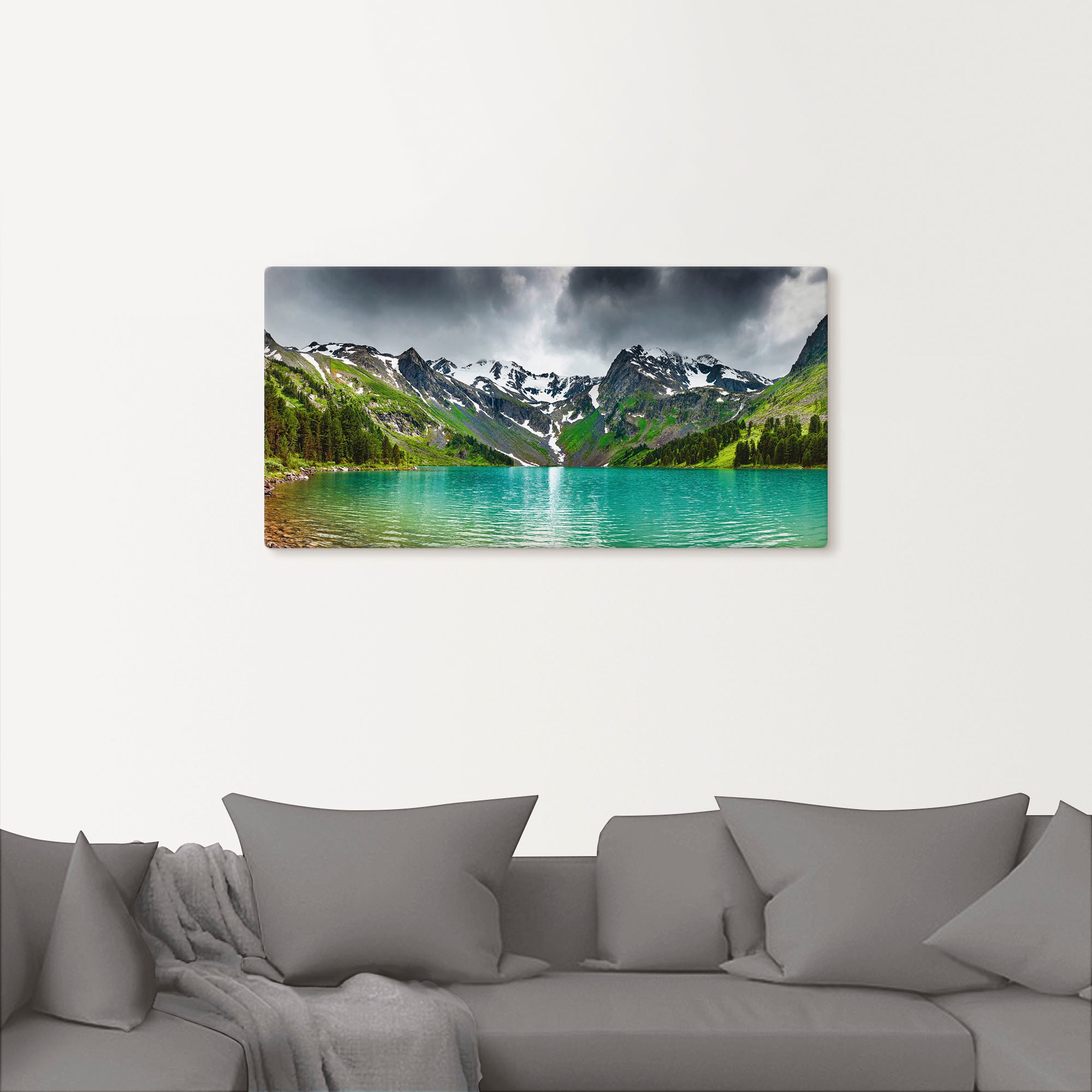Artland Wandbild »Bergsee«, Berge, (1 St.), als Alubild, Outdoorbild, Leinwandbild, Poster in verschied. Grössen