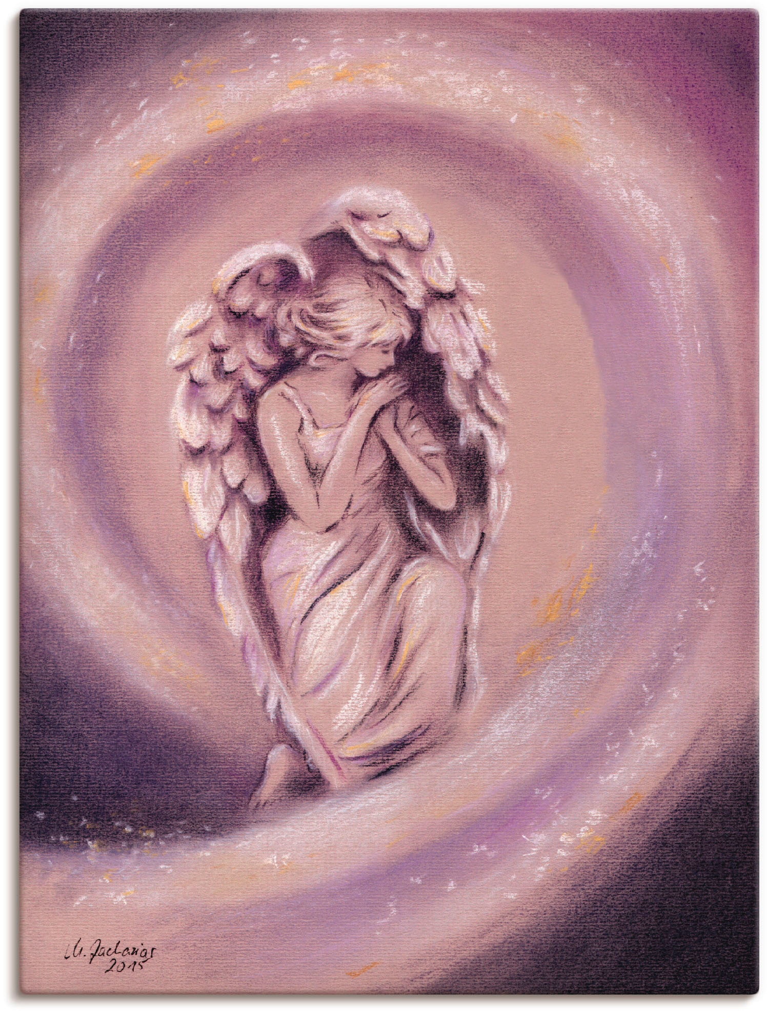 Image of Artland Leinwandbild "Schutzengel" Religion 1 Stk. tlg. auf Holzrahmen gespannt