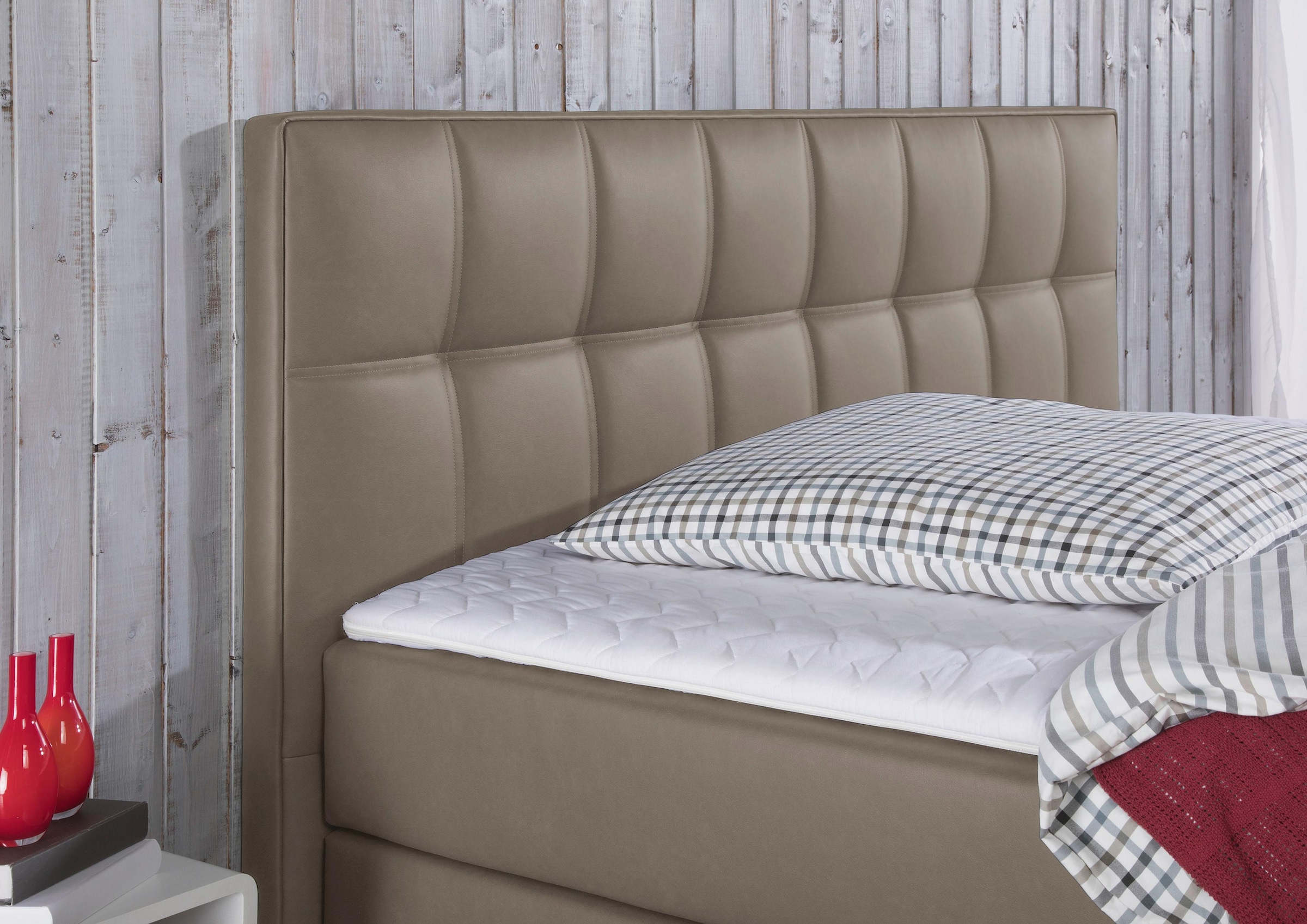 Home affaire Boxspringbett »Tavira« in 4 Breiten, 4 Farben und 3 Matratzenarten, incl. Topper