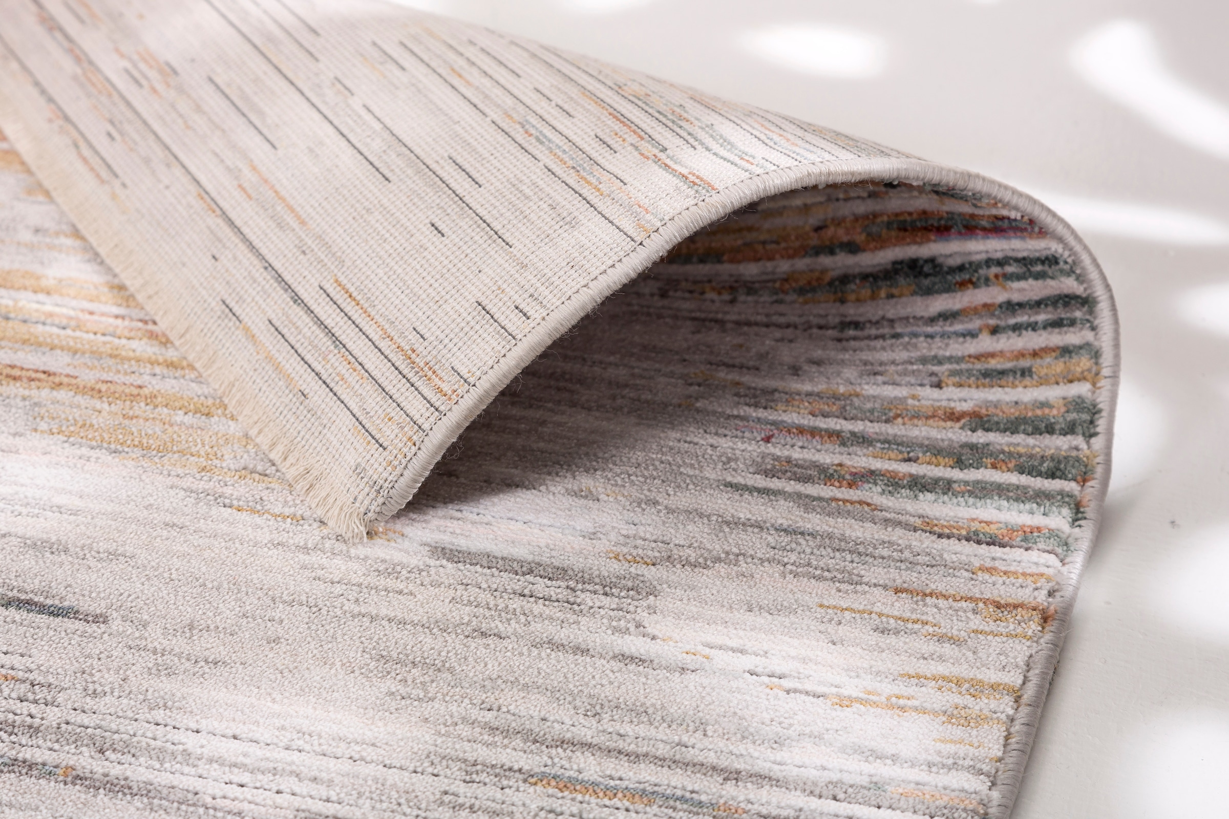 SCHÖNER WOHNEN-Kollektion Teppich »Charme 241«, rechteckig, 6 mm Höhe, leichter Kurzflor, Fransen, Wohnzimmer, Schöner Wohnen Kollektion