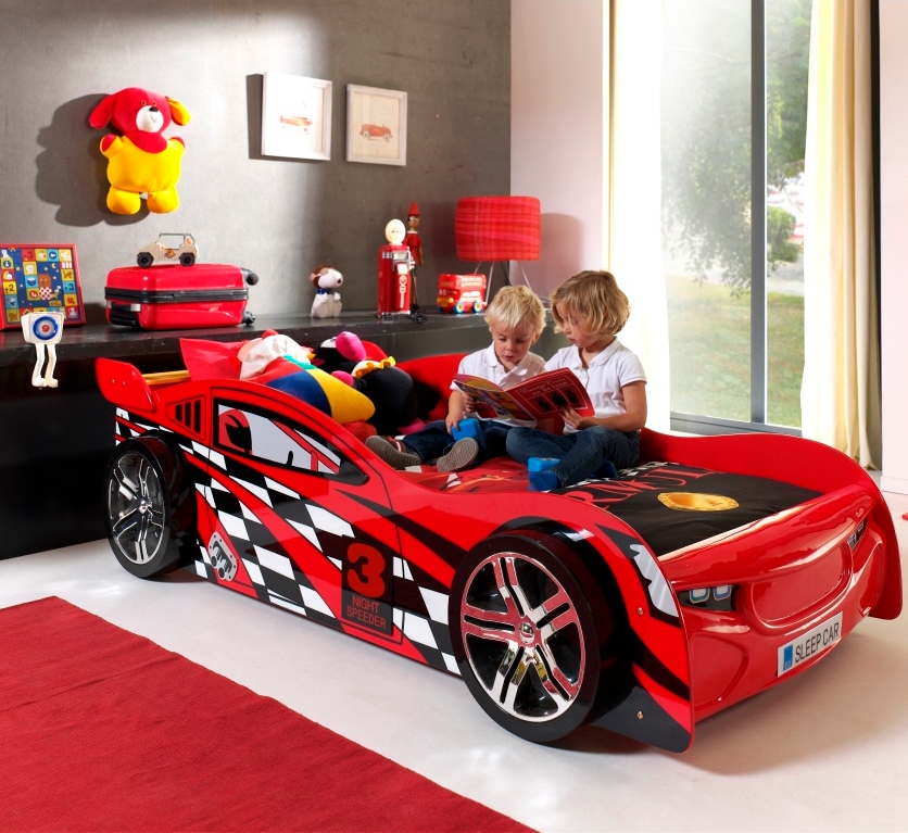 Vipack Kinderbett Made in Europe,  Rennwagenbett, Autobett