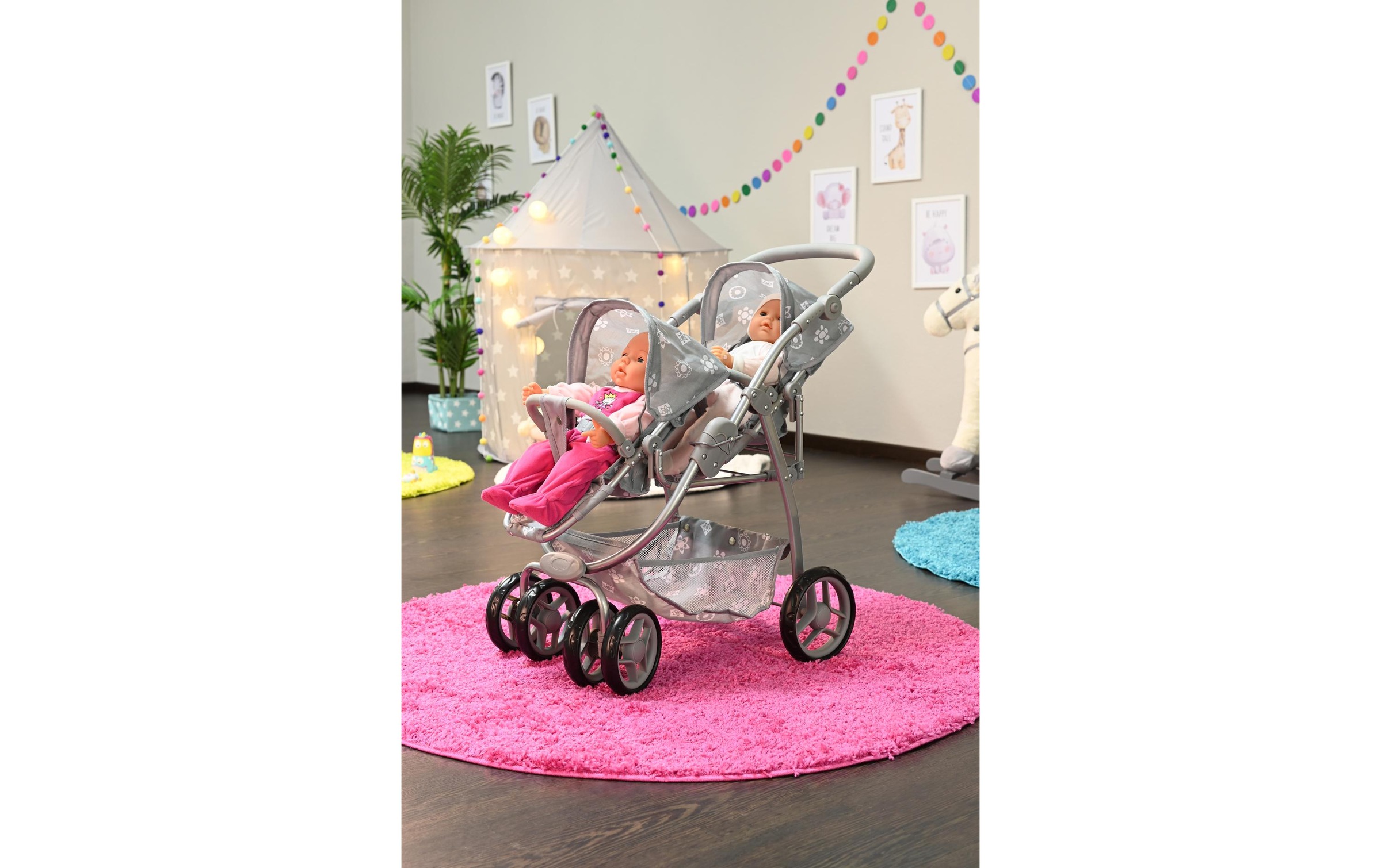 Knorrtoys® Puppen-Zwillingsbuggy »Milo«