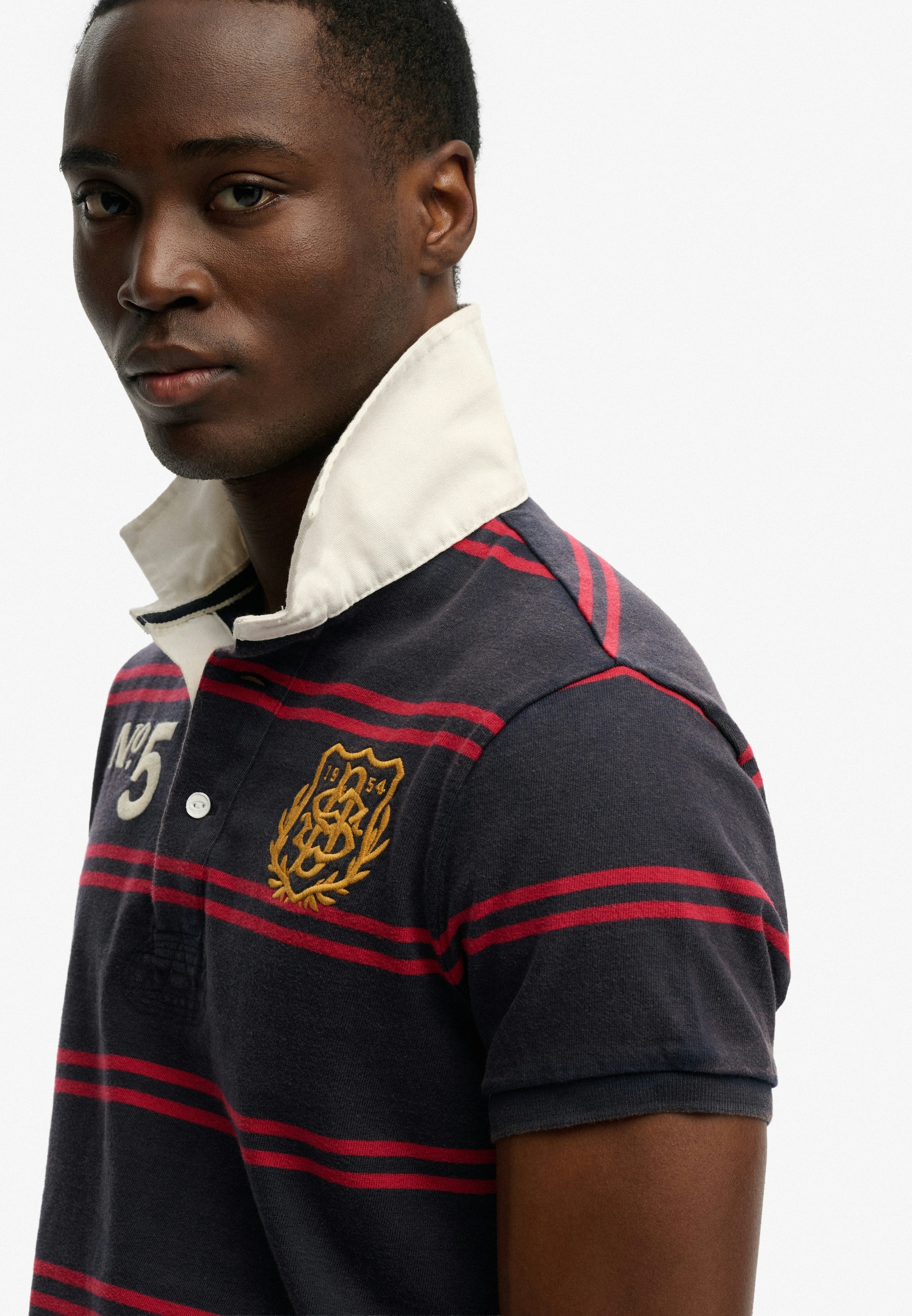 Superdry Polo »DOUBLE EMBLEM JERSEY SS RUGBY« im angesagten Rugby Stil