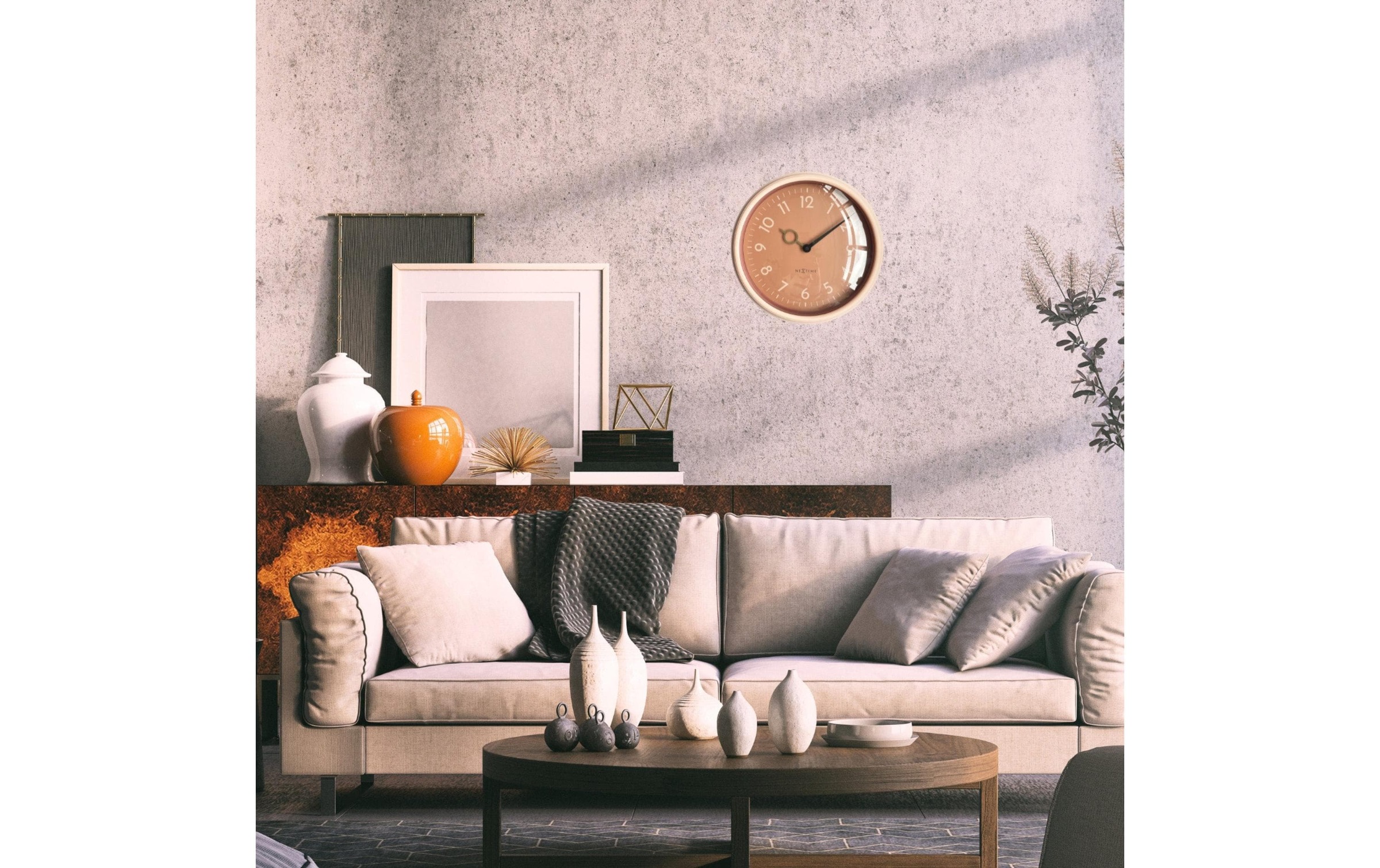 NEXTIME Wanduhr »Golden Hour«